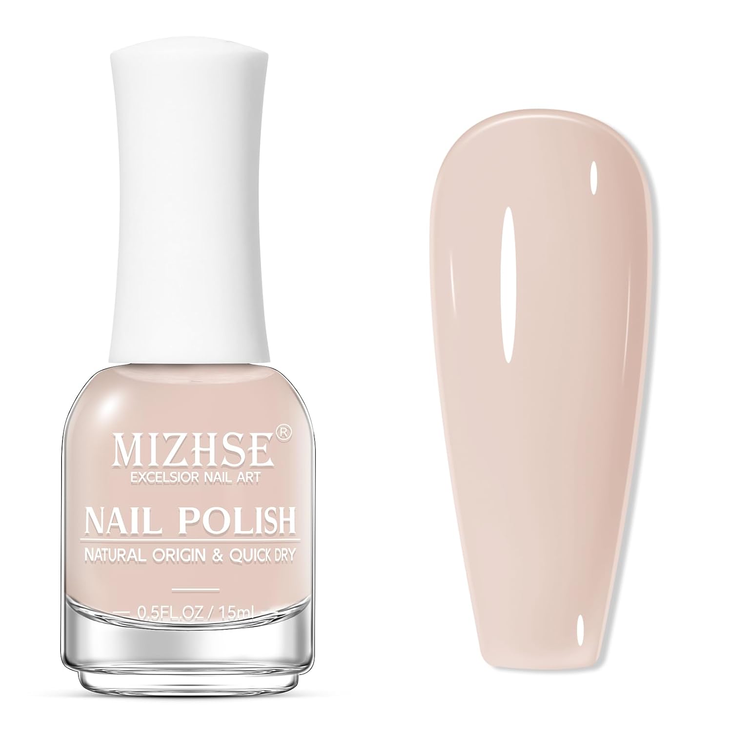 MIZHSE Quick Dry Nail Polish. Hot Pink Nail Polish Non Gel Air Drying Fast. 15ml Glossy Finish Regular Rose Red Nail Lacquer Full Coverage Nail Art Manicure DIY Home : Beauty & Personal Care