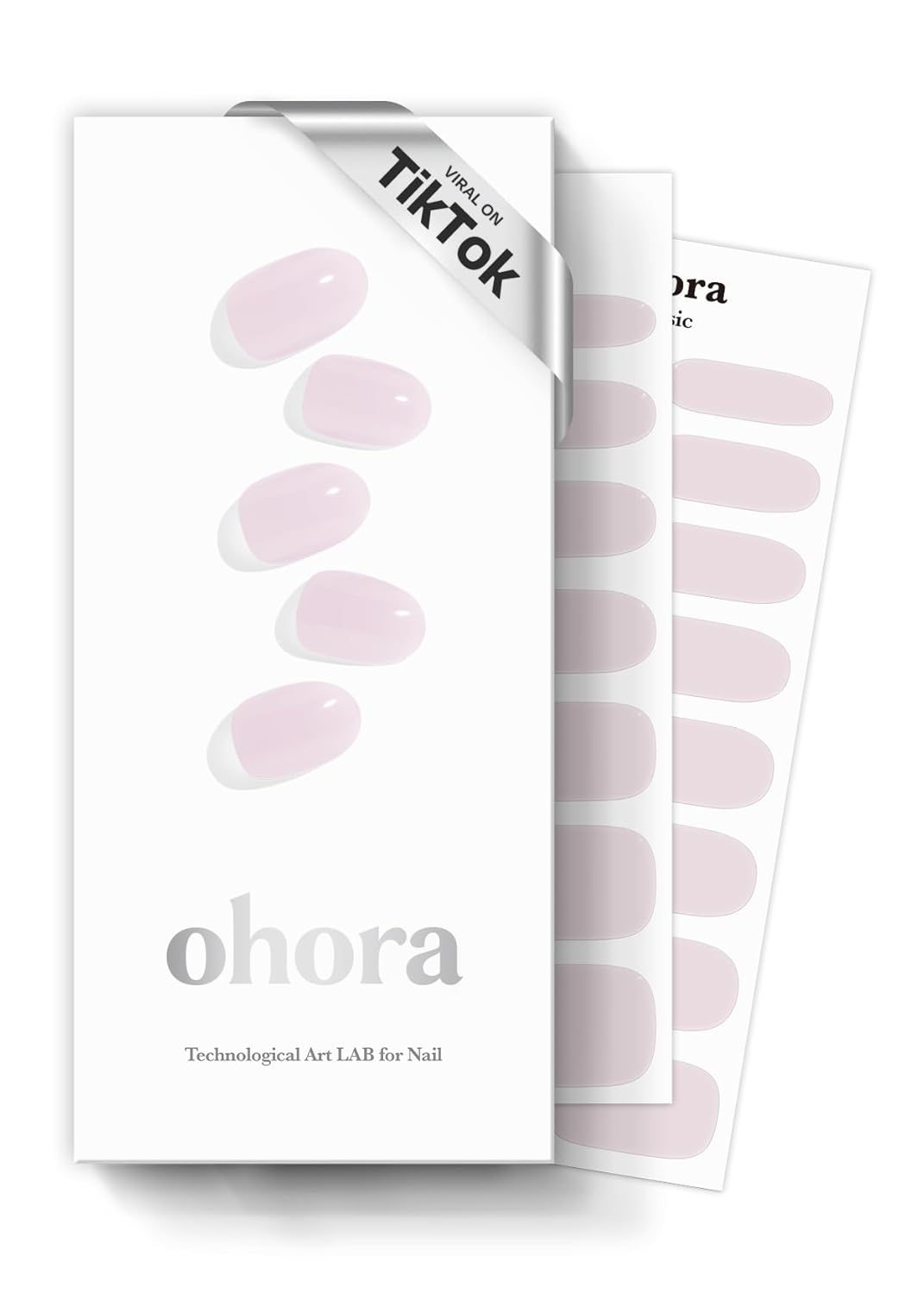 ohora Semi Cured Gel Nail Strips (N Essential French) - White. French. Works with Any UV/LED Lamps. Salon-Quality. Long Lasting. Easy to Apply & Remove - Includes 2 Prep Pads. Nail File & Wooden Stick : Beauty & Personal Care