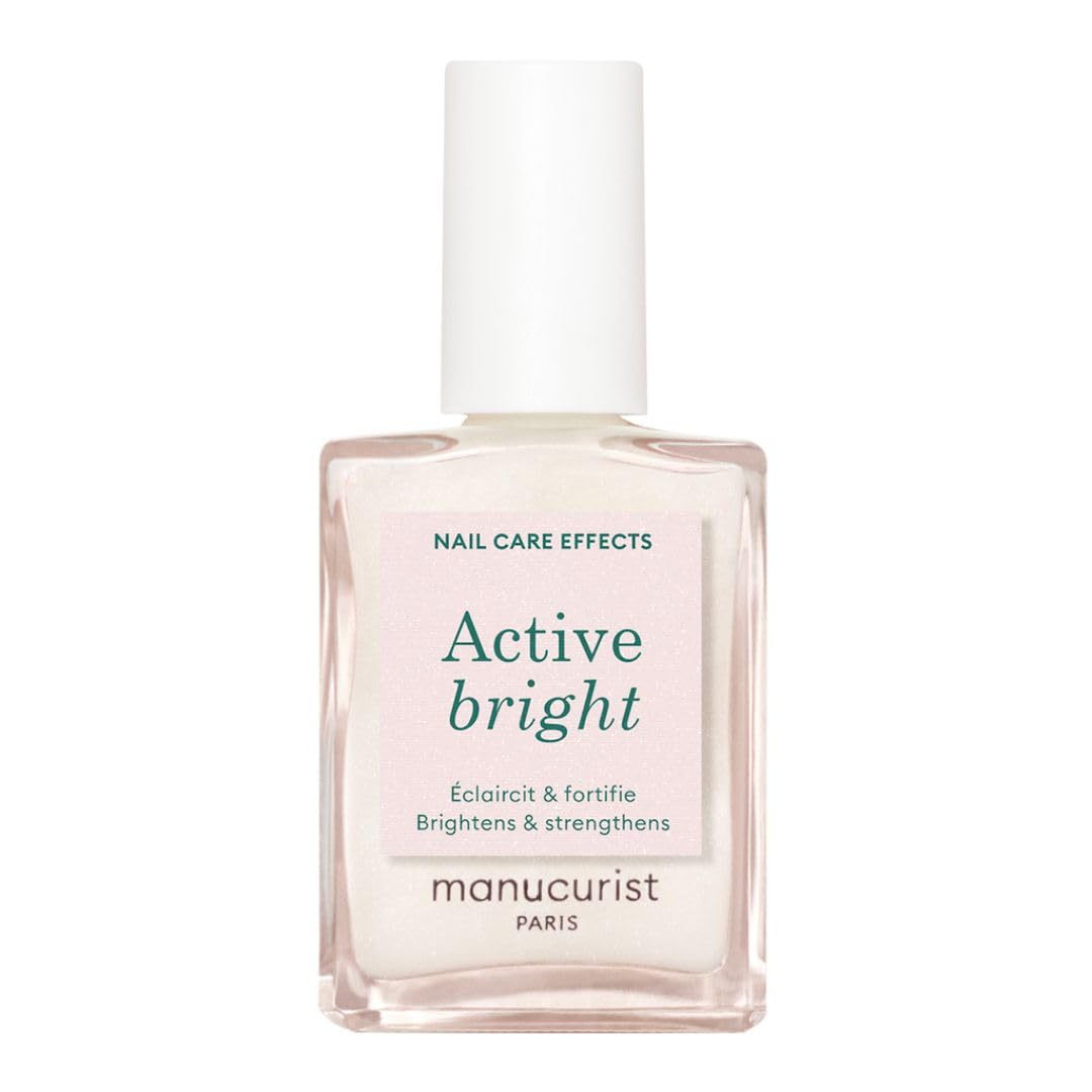 Manucurist Active Blur™ Blurring Treatment Nail Polish – Powder Pink Matte Nails Care with Niacinamide – No Lamp – Vegan & Made in France – Nail Strengthener and Growth for Weak Nails – Plant-Based : Beauty & Personal Care