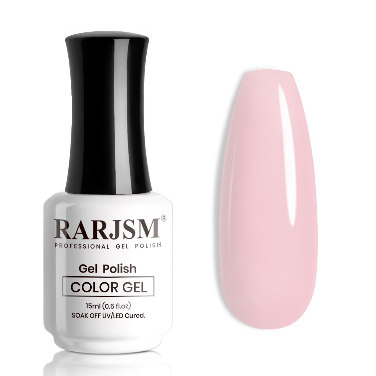RARJSM Nude Gel Polish Sheer Rose Pink Gel Nail Polish Clear Pink French Manicure Nude Pink Jelly Nail GelPolish Varnish Curing Requires 1pcs 15ml LED UV Gel Soak Off for Home Salon Nail Art DIY : Beauty & Personal Care