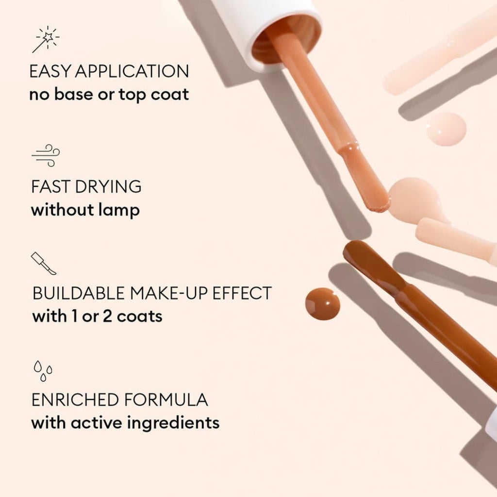 Manucurist Active Smooth 00 Nail Concealer Polish & Care - 2 in 1 Nude Nail Polish : Nail Strengthener and Growth - No Lamp - Ridge Filler for Nails - Natural Rosé Nail Polish : Beauty & Personal Care