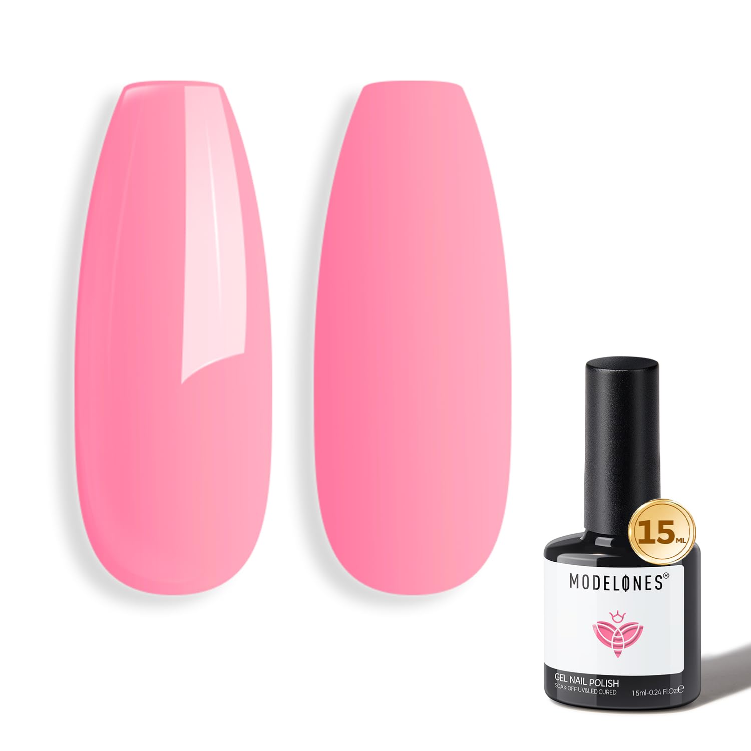 modelones Pink Gel Nail Polish Jelly Nude Pink Gel Polish French Tip Base Colors Translucent Soak Off U V Soap Nails for Nail Art Manicure at Home 15ML : Beauty & Personal Care