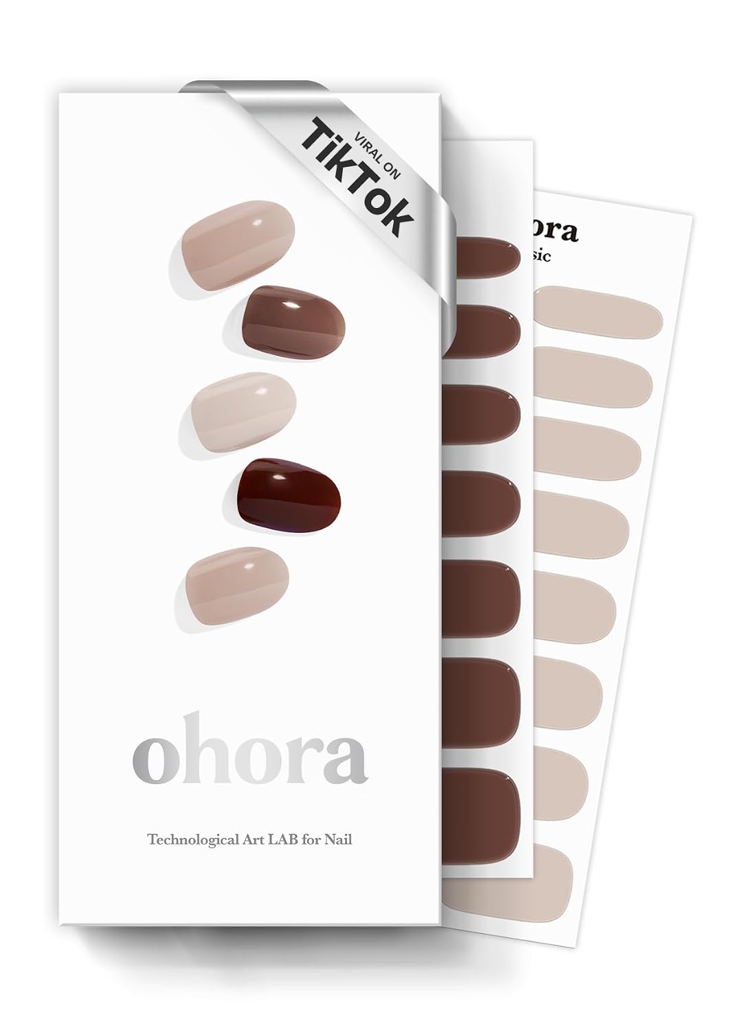 ohora Semi Cured Gel Nail Strips (N Cream Window) - Green. Solid. Works with Any UV/LED Lamps. Salon-Quality. Long Lasting. Easy to Apply & Remove - Includes 2 Prep Pads. Nail File & Wooden Stick : Beauty & Personal Care