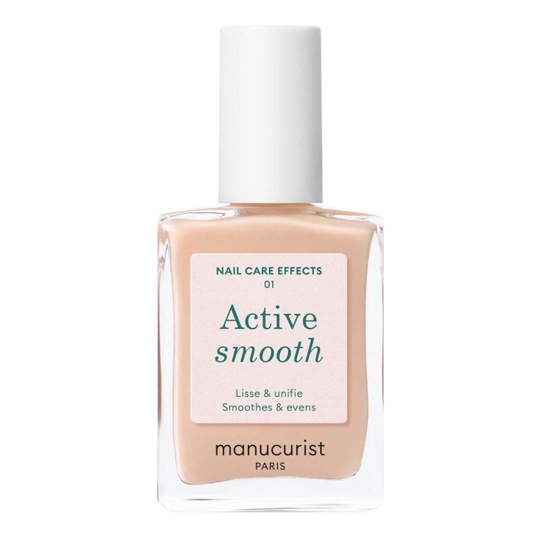 Manucurist Active Smooth 00 Nail Concealer Polish & Care - 2 in 1 Nude Nail Polish : Nail Strengthener and Growth - No Lamp - Ridge Filler for Nails - Natural Rosé Nail Polish : Beauty & Personal Care