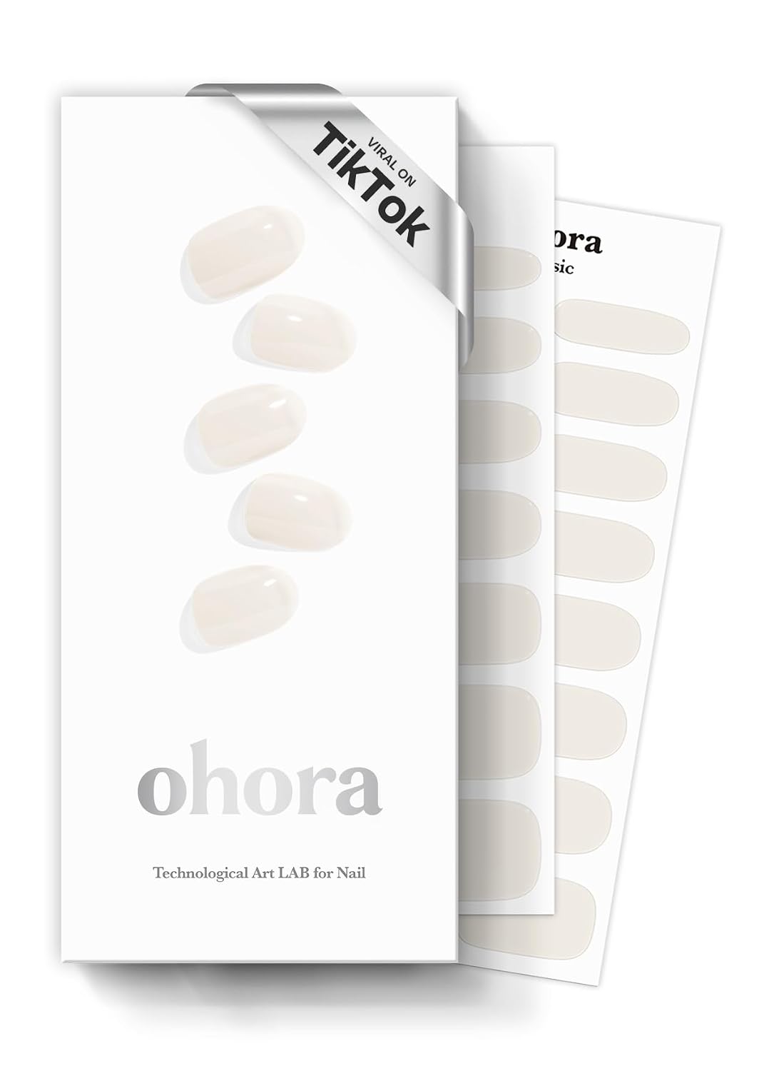 ohora Semi Cured Gel Nail Strips (N Cream Indigo) - Blue. Solid. Works with Any UV/LED Lamps. Salon-Quality. Long Lasting. Easy to Apply & Remove - Includes 2 Prep Pads. Nail File & Wooden Stick : Beauty & Personal Care