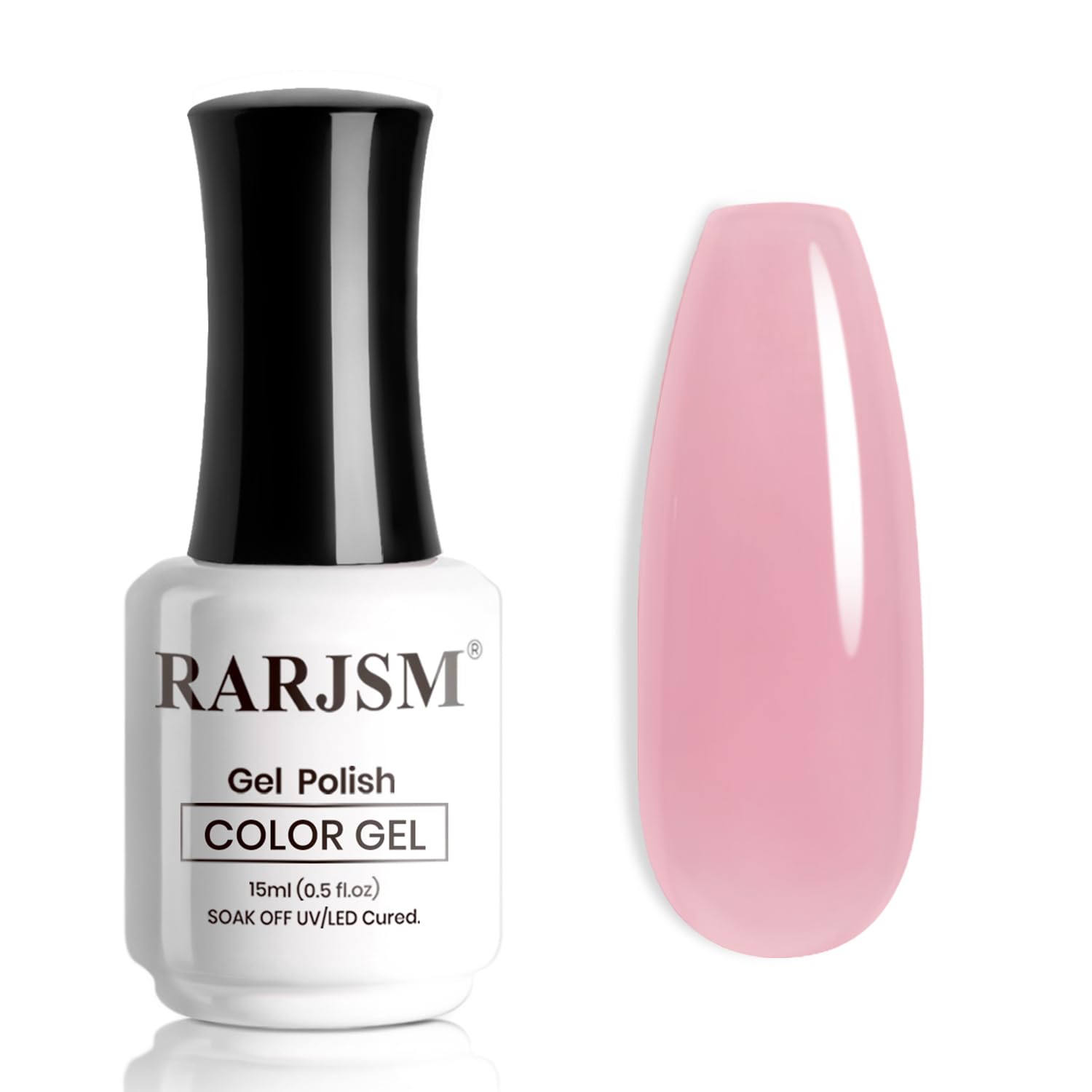 RARJSM Nude Gel Polish Sheer Rose Pink Gel Nail Polish Clear Pink French Manicure Nude Pink Jelly Nail GelPolish Varnish Curing Requires 1pcs 15ml LED UV Gel Soak Off for Home Salon Nail Art DIY : Beauty & Personal Care