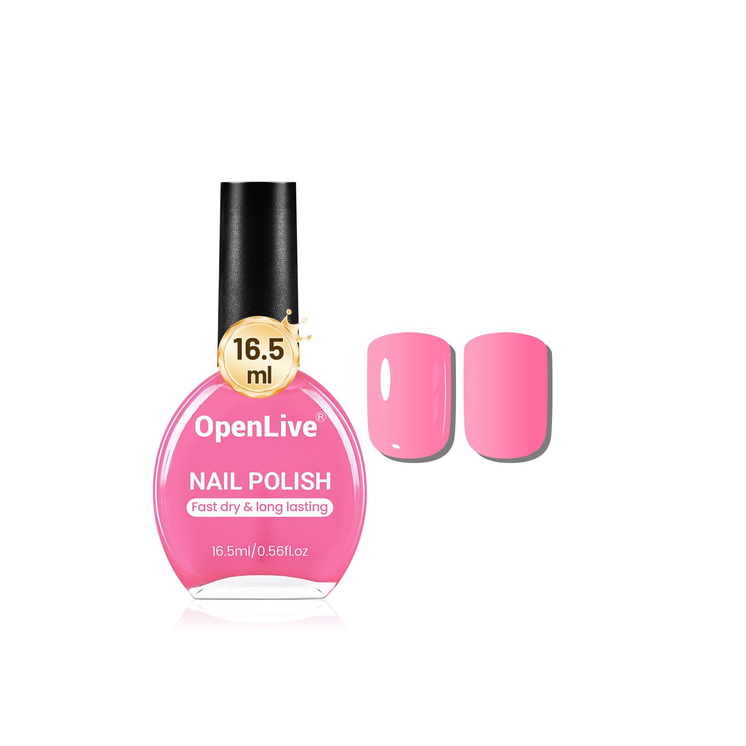 OpenLive 16.5ml Dark Red Nail Polish Large Volume Quick Dry Nail Polish. Long Lasting Shine. Fingernail Toenail Nail Art DIY Home Travel Nail Art Gift : Beauty & Personal Care