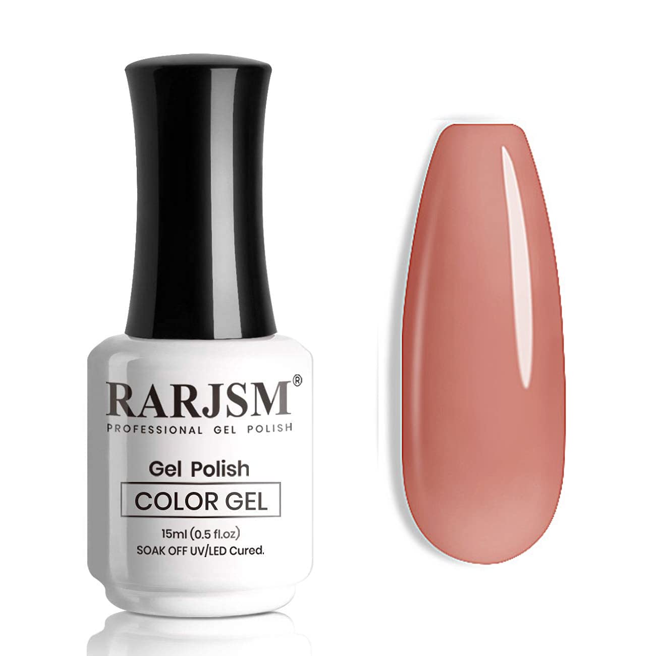 RARJSM Nude Gel Polish Sheer Rose Pink Gel Nail Polish Clear Pink French Manicure Nude Pink Jelly Nail GelPolish Varnish Curing Requires 1pcs 15ml LED UV Gel Soak Off for Home Salon Nail Art DIY : Beauty & Personal Care