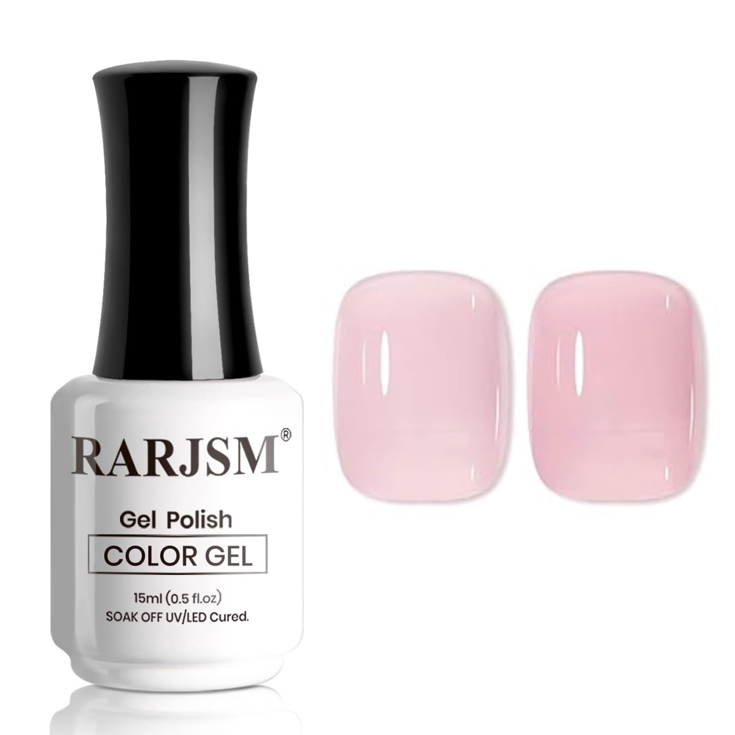 RARJSM Nude Gel Polish Sheer Rose Pink Gel Nail Polish Clear Pink French Manicure Nude Pink Jelly Nail GelPolish Varnish Curing Requires 1pcs 15ml LED UV Gel Soak Off for Home Salon Nail Art DIY : Beauty & Personal Care