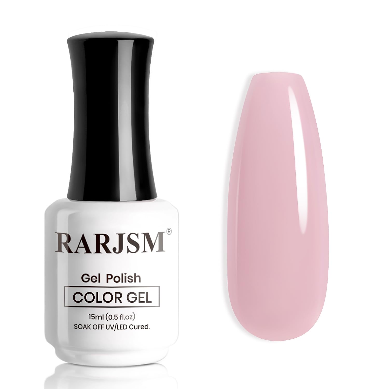 RARJSM Nude Gel Polish Sheer Rose Pink Gel Nail Polish Clear Pink French Manicure Nude Pink Jelly Nail GelPolish Varnish Curing Requires 1pcs 15ml LED UV Gel Soak Off for Home Salon Nail Art DIY : Beauty & Personal Care