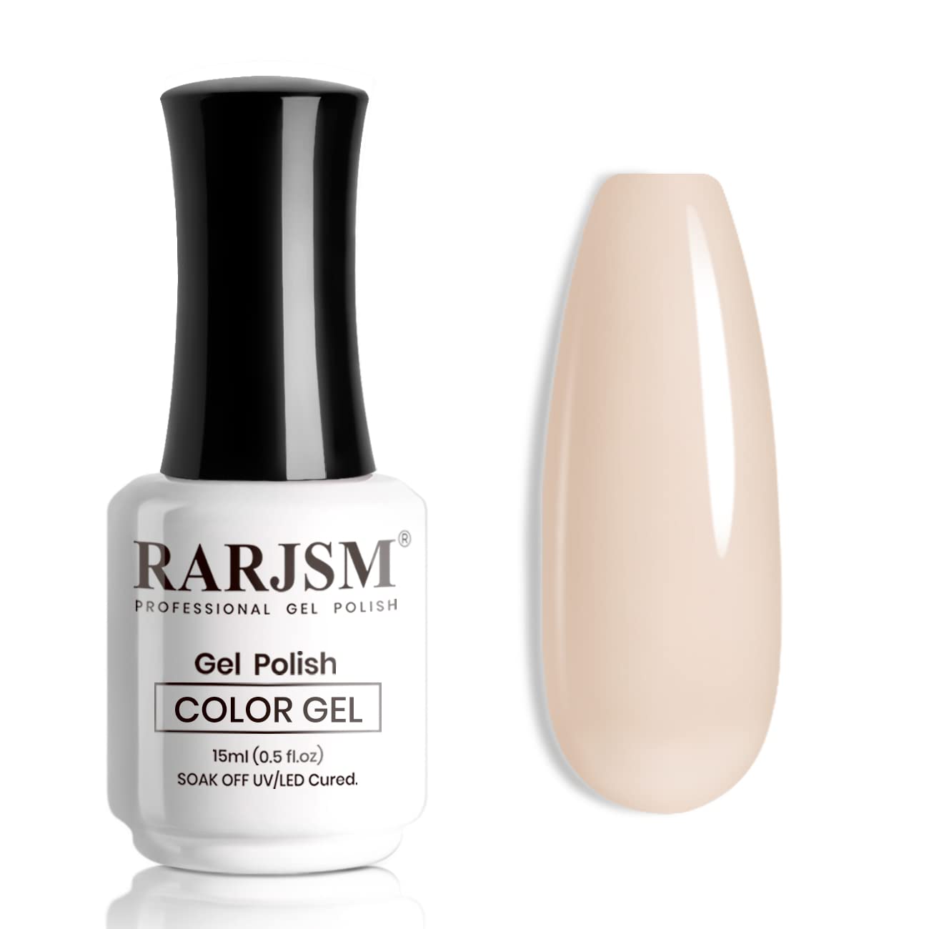 RARJSM Nude Gel Polish Sheer Rose Pink Gel Nail Polish Clear Pink French Manicure Nude Pink Jelly Nail GelPolish Varnish Curing Requires 1pcs 15ml LED UV Gel Soak Off for Home Salon Nail Art DIY : Beauty & Personal Care