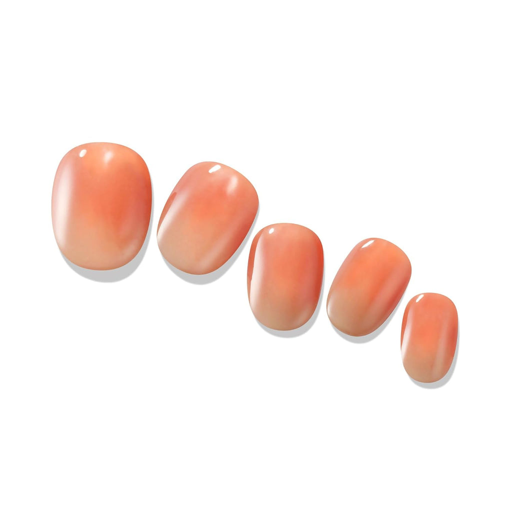 Heyhae Semi Cured Gel Nail Strips | No LED Lamp Needed | Ombre. Orange. Spring | Easy Apply & Remove. Salon Quality |Includes 28 Strips. 1 Prep Pads. Nail File & Wooden stick - Hey. You're My Sunshine : Beauty & Personal Care