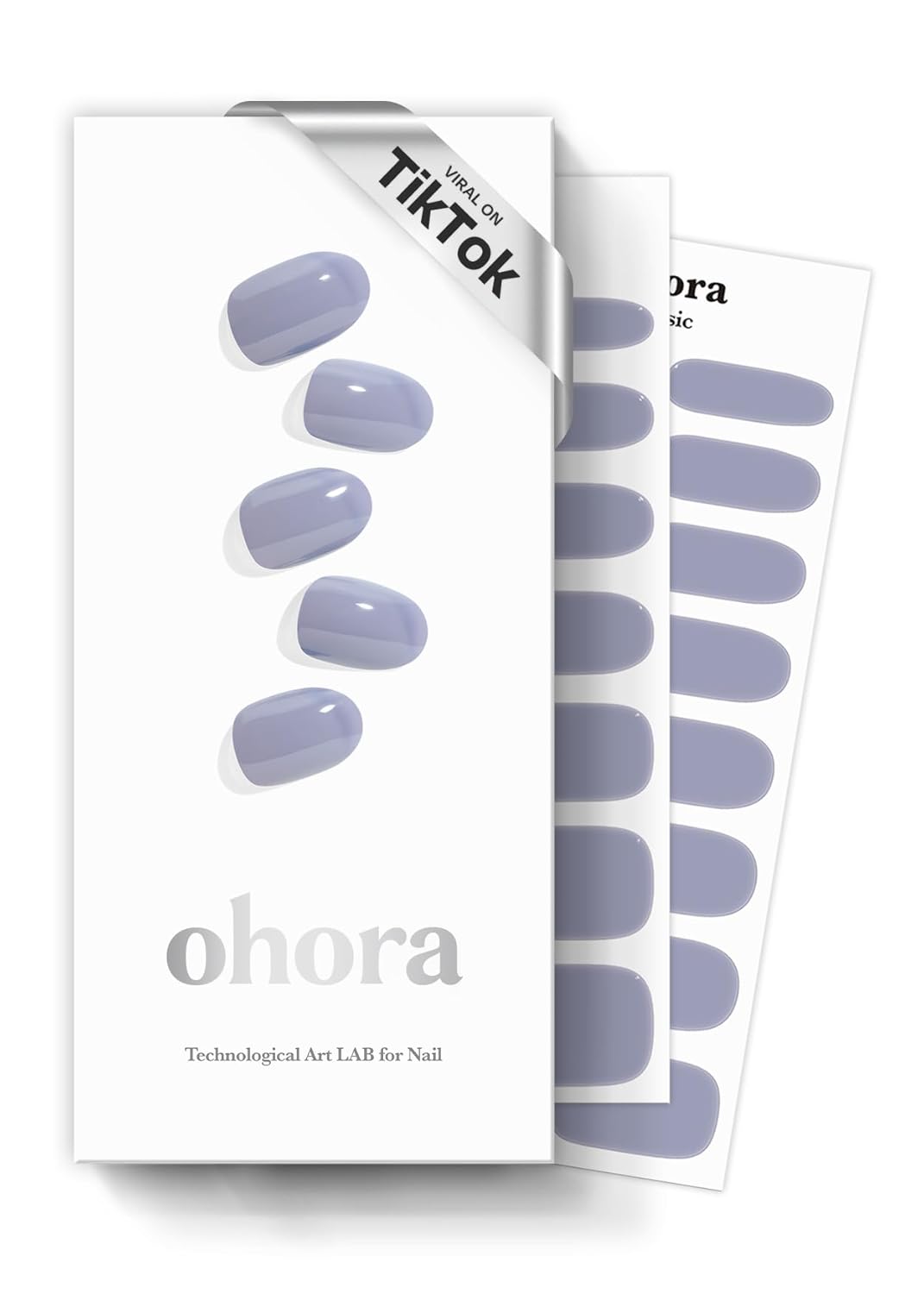 ohora Semi Cured Gel Nail Strips (N Cream Light) - Nude. Solid. Works with Any UV/LED Lamps. Salon-Quality. Long Lasting. Easy to Apply & Remove - Includes 2 Prep Pads. Nail File & Wooden Stick : Beauty & Personal Care