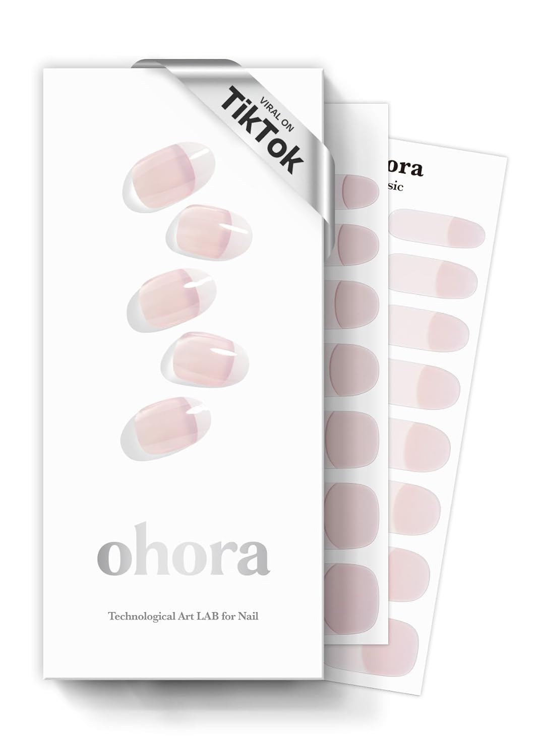 ohora Semi Cured Gel Nail Strips (N Essential French) - White. French. Works with Any UV/LED Lamps. Salon-Quality. Long Lasting. Easy to Apply & Remove - Includes 2 Prep Pads. Nail File & Wooden Stick : Beauty & Personal Care