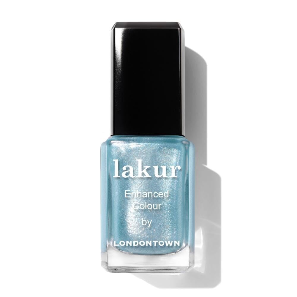 LONDONTOWN Lakur Nail Polish – Blue. Cloud Nine. 0.4 Fl Oz. Long-Lasting. Streak-Free. Chip-Resistant | 21+ Free Non-Toxic Vegan Nail Color. Strengthens & Hydrates Nails : Beauty & Personal Care