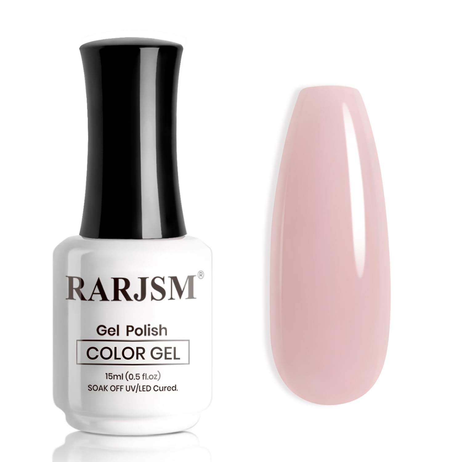 RARJSM Nude Gel Polish Sheer Rose Pink Gel Nail Polish Clear Pink French Manicure Nude Pink Jelly Nail GelPolish Varnish Curing Requires 1pcs 15ml LED UV Gel Soak Off for Home Salon Nail Art DIY : Beauty & Personal Care