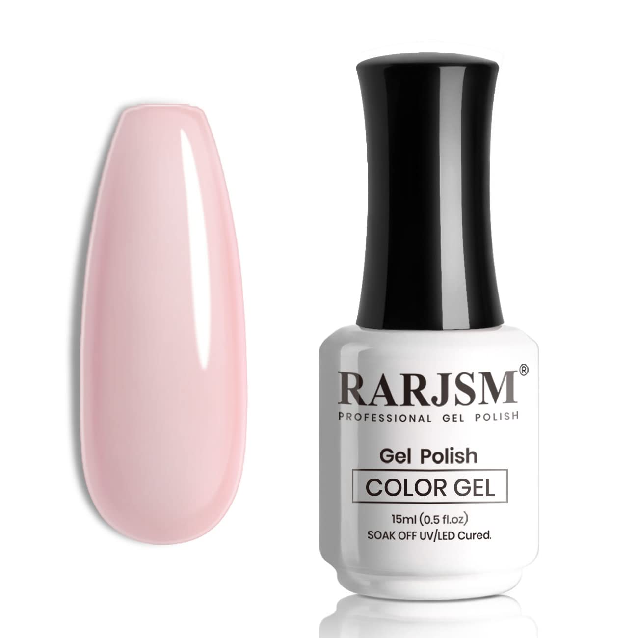 RARJSM Nude Gel Polish Sheer Rose Pink Gel Nail Polish Clear Pink French Manicure Nude Pink Jelly Nail GelPolish Varnish Curing Requires 1pcs 15ml LED UV Gel Soak Off for Home Salon Nail Art DIY : Beauty & Personal Care