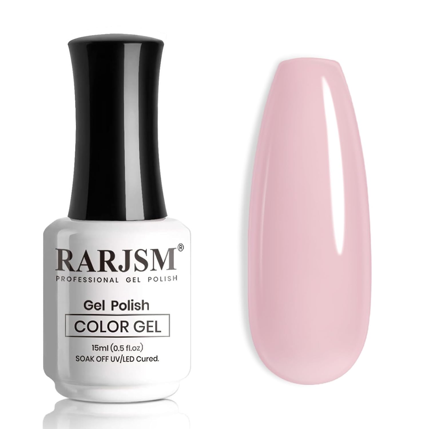 RARJSM Nude Gel Polish Sheer Rose Pink Gel Nail Polish Clear Pink French Manicure Nude Pink Jelly Nail GelPolish Varnish Curing Requires 1pcs 15ml LED UV Gel Soak Off for Home Salon Nail Art DIY : Beauty & Personal Care