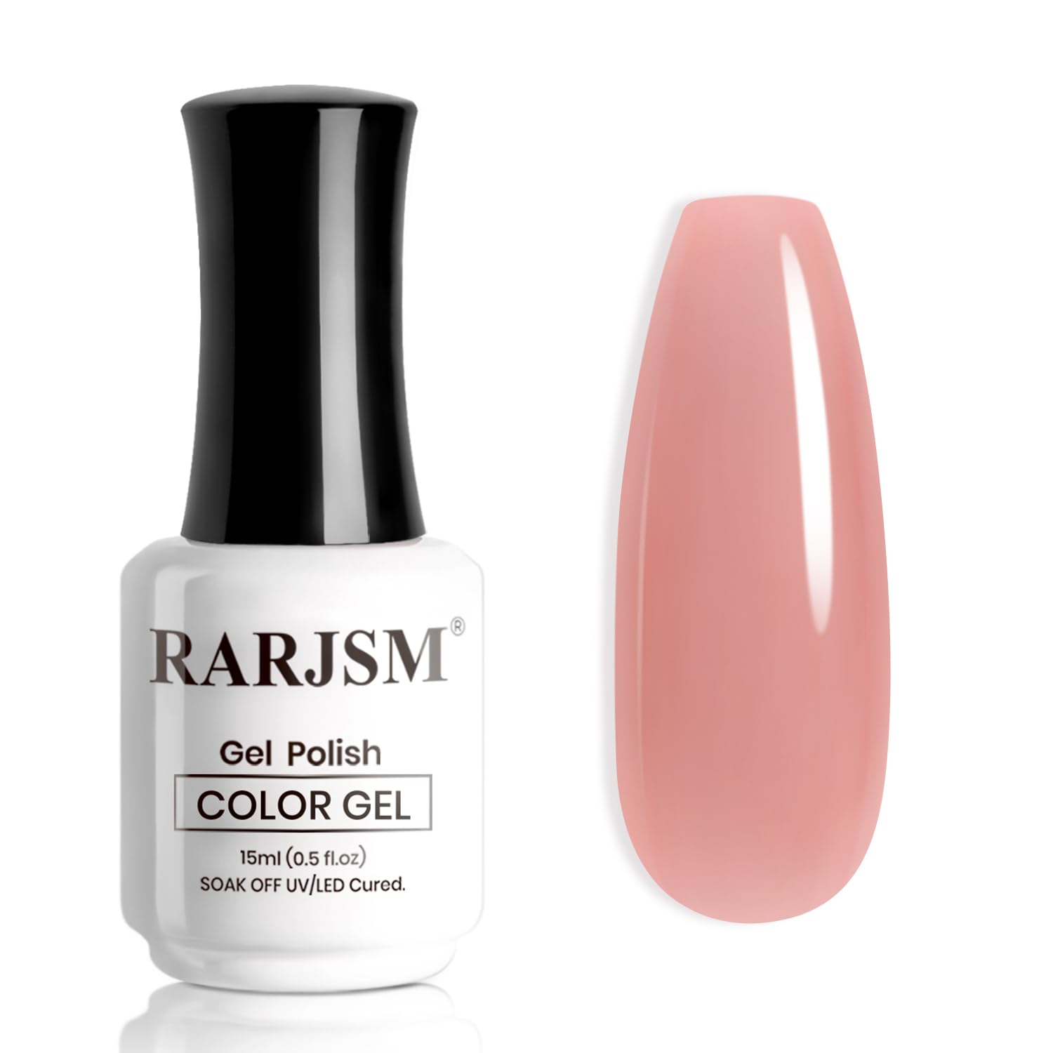 RARJSM Nude Gel Polish Sheer Rose Pink Gel Nail Polish Clear Pink French Manicure Nude Pink Jelly Nail GelPolish Varnish Curing Requires 1pcs 15ml LED UV Gel Soak Off for Home Salon Nail Art DIY : Beauty & Personal Care