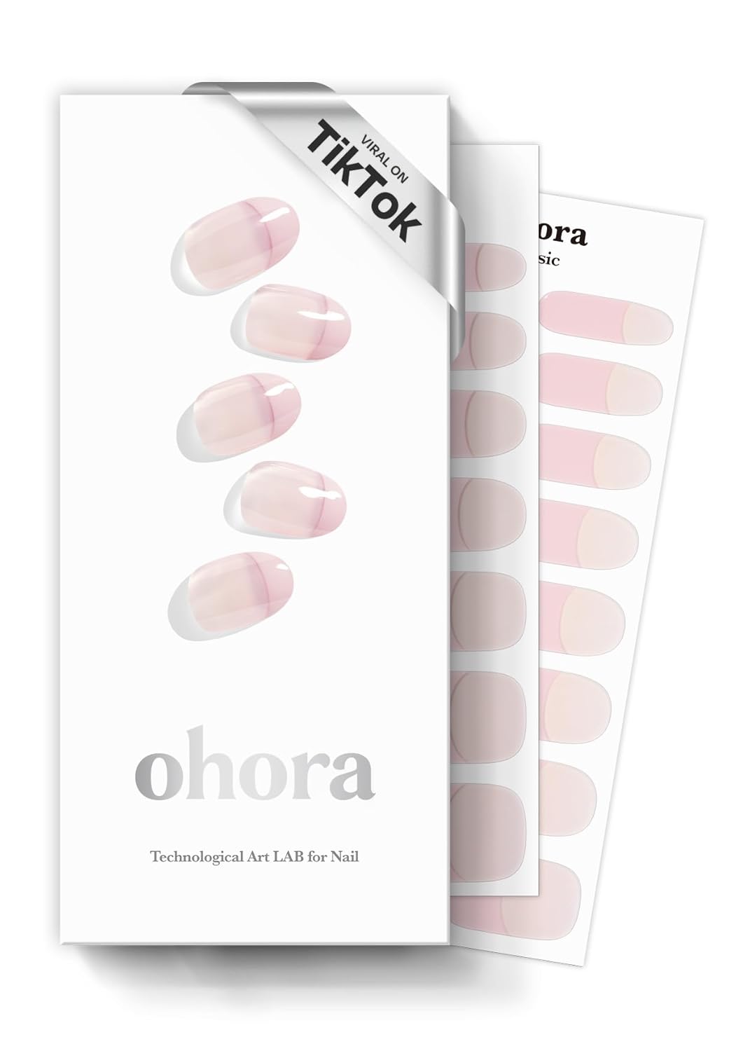 ohora Semi Cured Gel Nail Strips (N Essential French) - White. French. Works with Any UV/LED Lamps. Salon-Quality. Long Lasting. Easy to Apply & Remove - Includes 2 Prep Pads. Nail File & Wooden Stick : Beauty & Personal Care