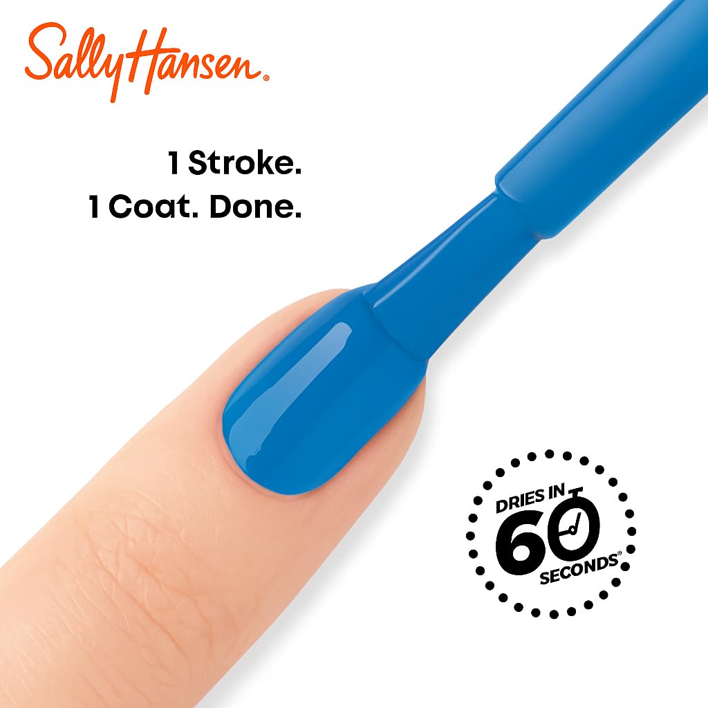 Sally Hansen Insta-Dri Nail Polish | Quick Dry. Long Lasting. Streak-Free Shine | Opaque. Shiny | 492 On the Download | Dark Blue Nail Color. : Beauty & Personal Care