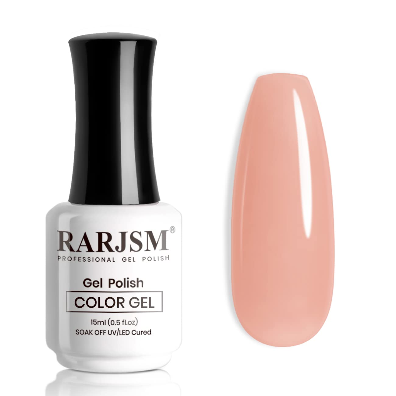 RARJSM Nude Gel Polish Sheer Rose Pink Gel Nail Polish Clear Pink French Manicure Nude Pink Jelly Nail GelPolish Varnish Curing Requires 1pcs 15ml LED UV Gel Soak Off for Home Salon Nail Art DIY : Beauty & Personal Care