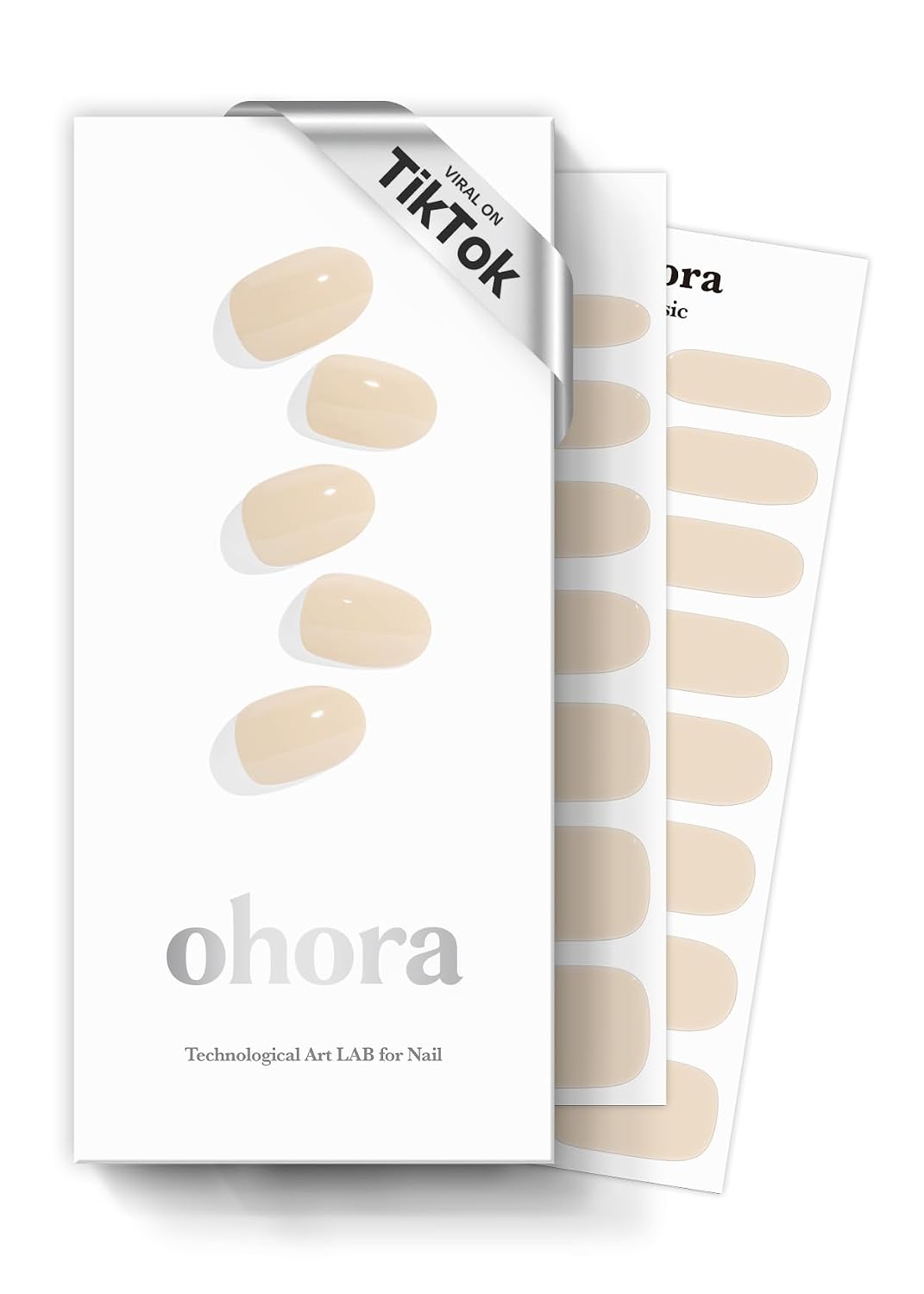 ohora Semi Cured Gel Nail Strips (N Cream Window) - Green. Solid. Works with Any UV/LED Lamps. Salon-Quality. Long Lasting. Easy to Apply & Remove - Includes 2 Prep Pads. Nail File & Wooden Stick : Beauty & Personal Care