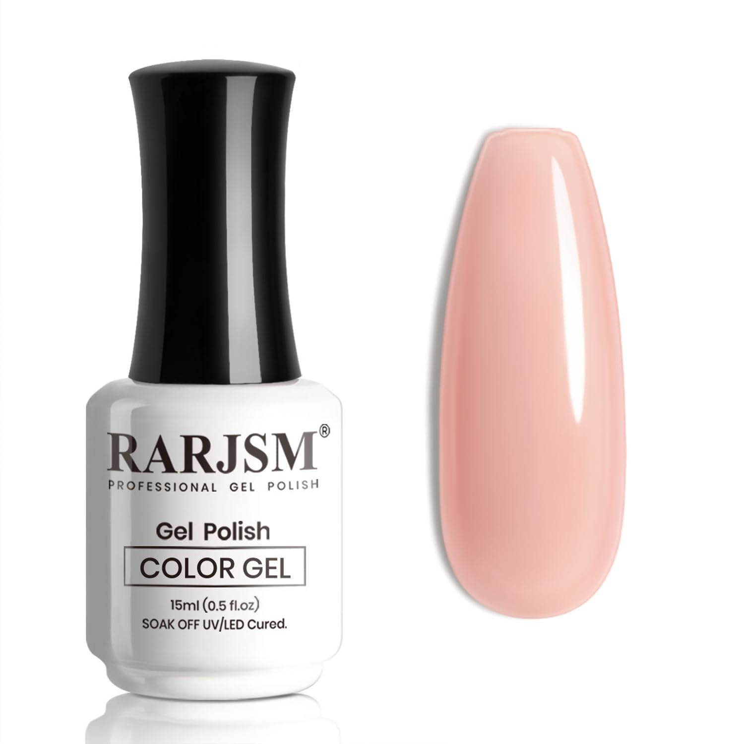 RARJSM Nude Gel Polish Sheer Rose Pink Gel Nail Polish Clear Pink French Manicure Nude Pink Jelly Nail GelPolish Varnish Curing Requires 1pcs 15ml LED UV Gel Soak Off for Home Salon Nail Art DIY : Beauty & Personal Care