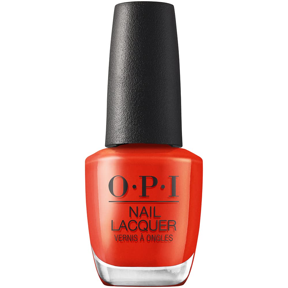OPI Nail Lacquer Cajun Shrimp | Opaque Bright Orange Crème Chip Resistant Nail Polish | Fast Drying. Streak Free