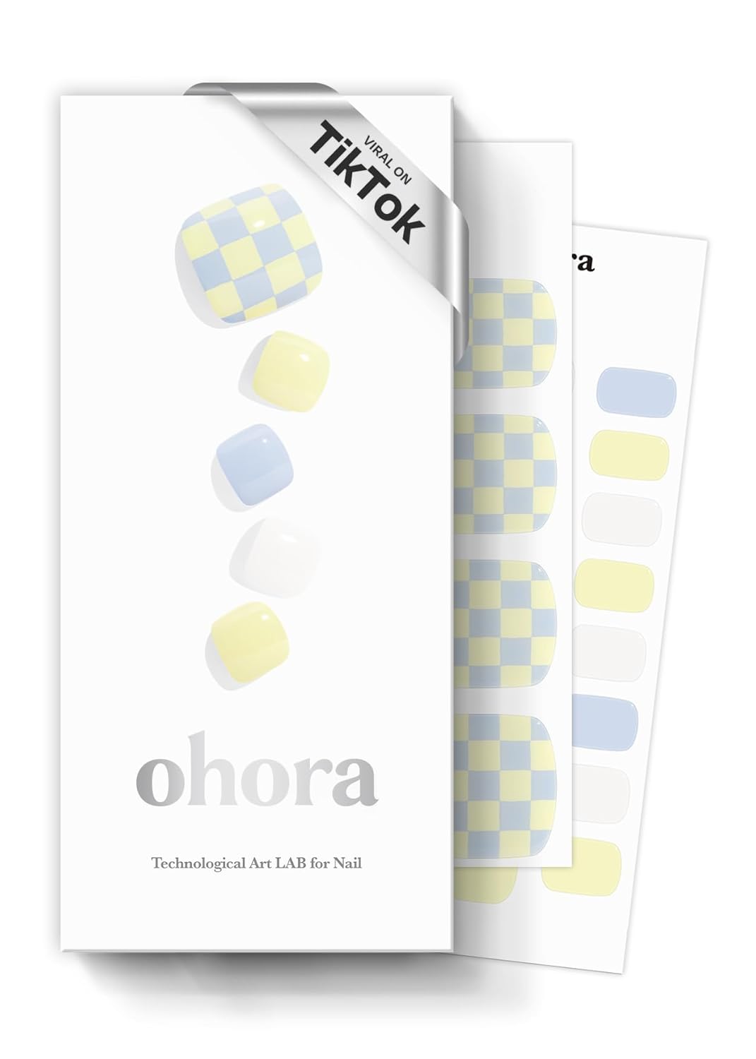ohora Semi Cured Gel Pedi Strips (P Basic Pedicure no.3) - White. Solid. Works with UV/LED Lamps. Salon-Quality. Long Lasting. Easy to Apply & Remove - Includes 2 Prep Pads. Nail File & Wooden Stick : Beauty & Personal Care