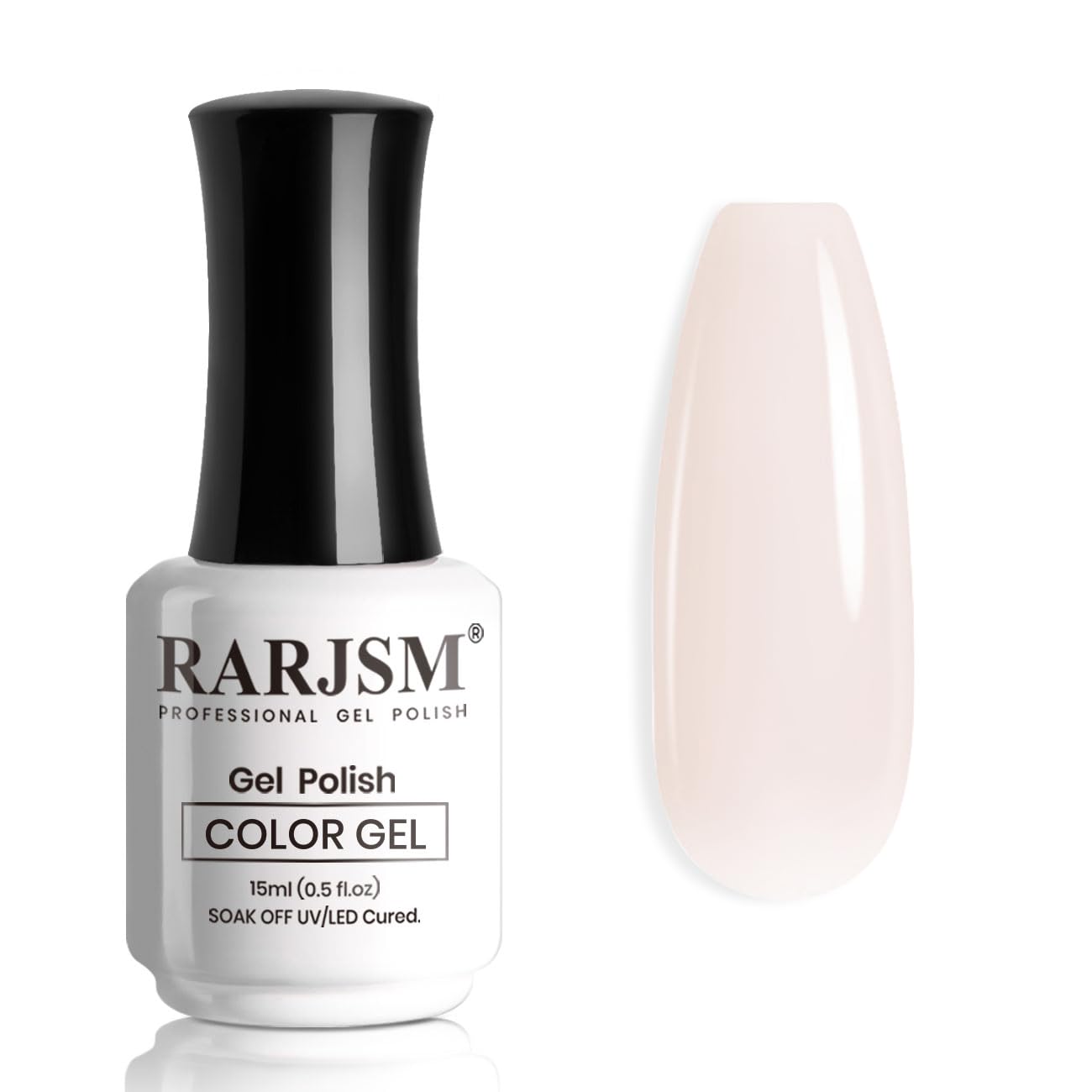RARJSM Nude Gel Polish Sheer Rose Pink Gel Nail Polish Clear Pink French Manicure Nude Pink Jelly Nail GelPolish Varnish Curing Requires 1pcs 15ml LED UV Gel Soak Off for Home Salon Nail Art DIY : Beauty & Personal Care