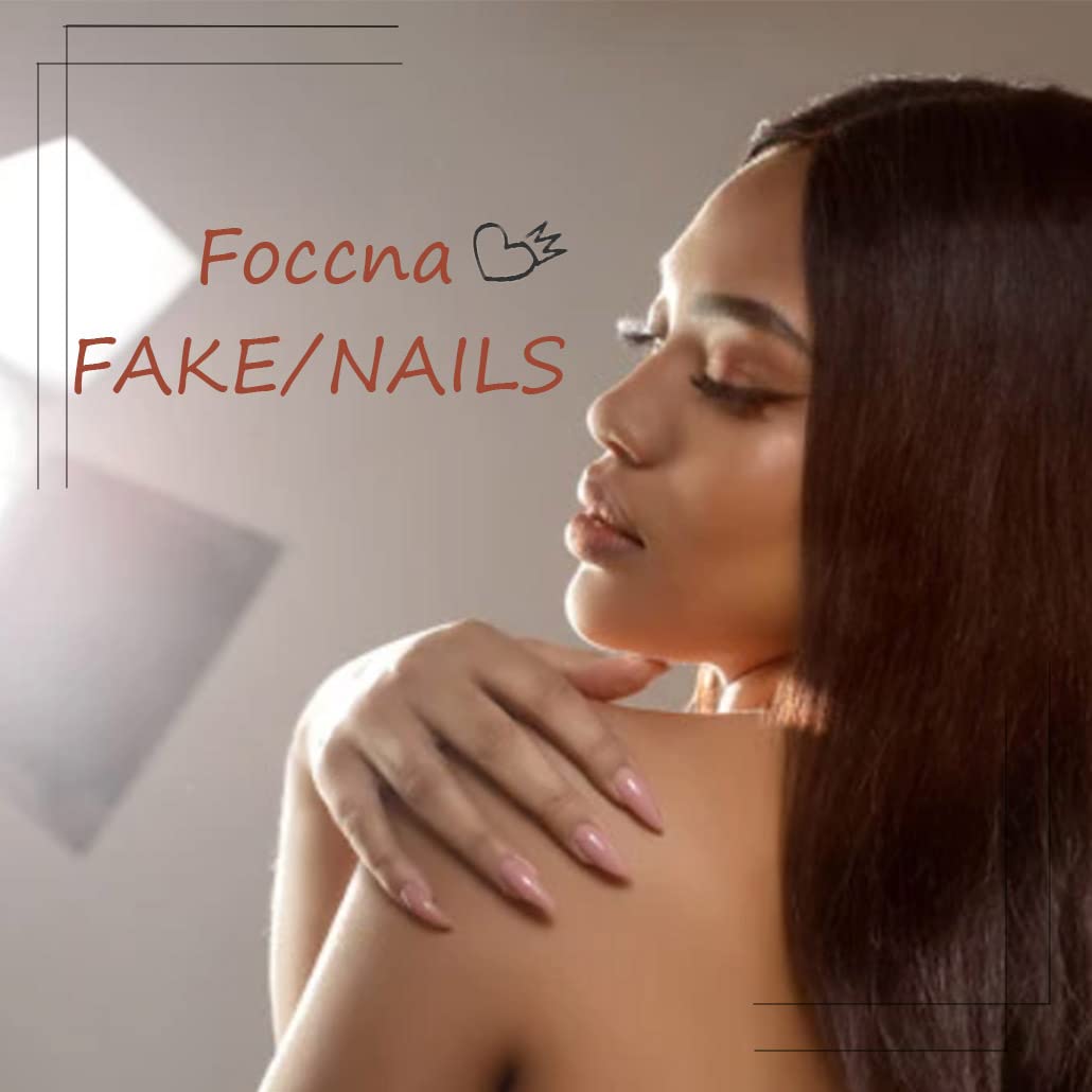 Foccna Press on Nails Medium Long Rhinestone Pink Fake Nails Square Bling Glossy 3D False Nail Tips Artificial Nails Finger Manicure for Women and Girls-24pcs : Beauty & Personal Care