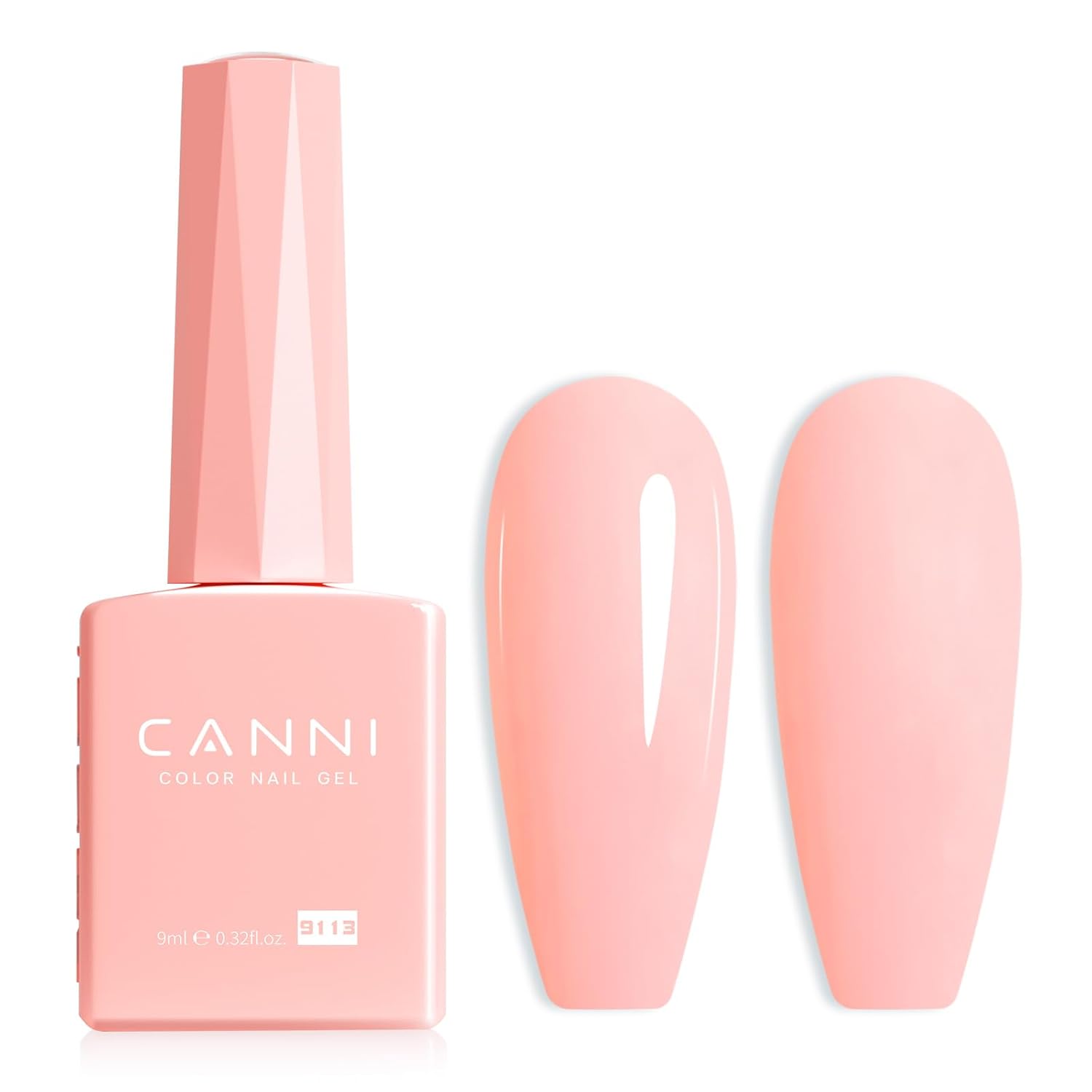 CANNI Light Pink Gel Nail Polish. 1Pcs Baby Pink Gel Polish Soft Pale Color High Gloss Soak Off U V Nail Manicure Salon DIY : Beauty & Personal Care