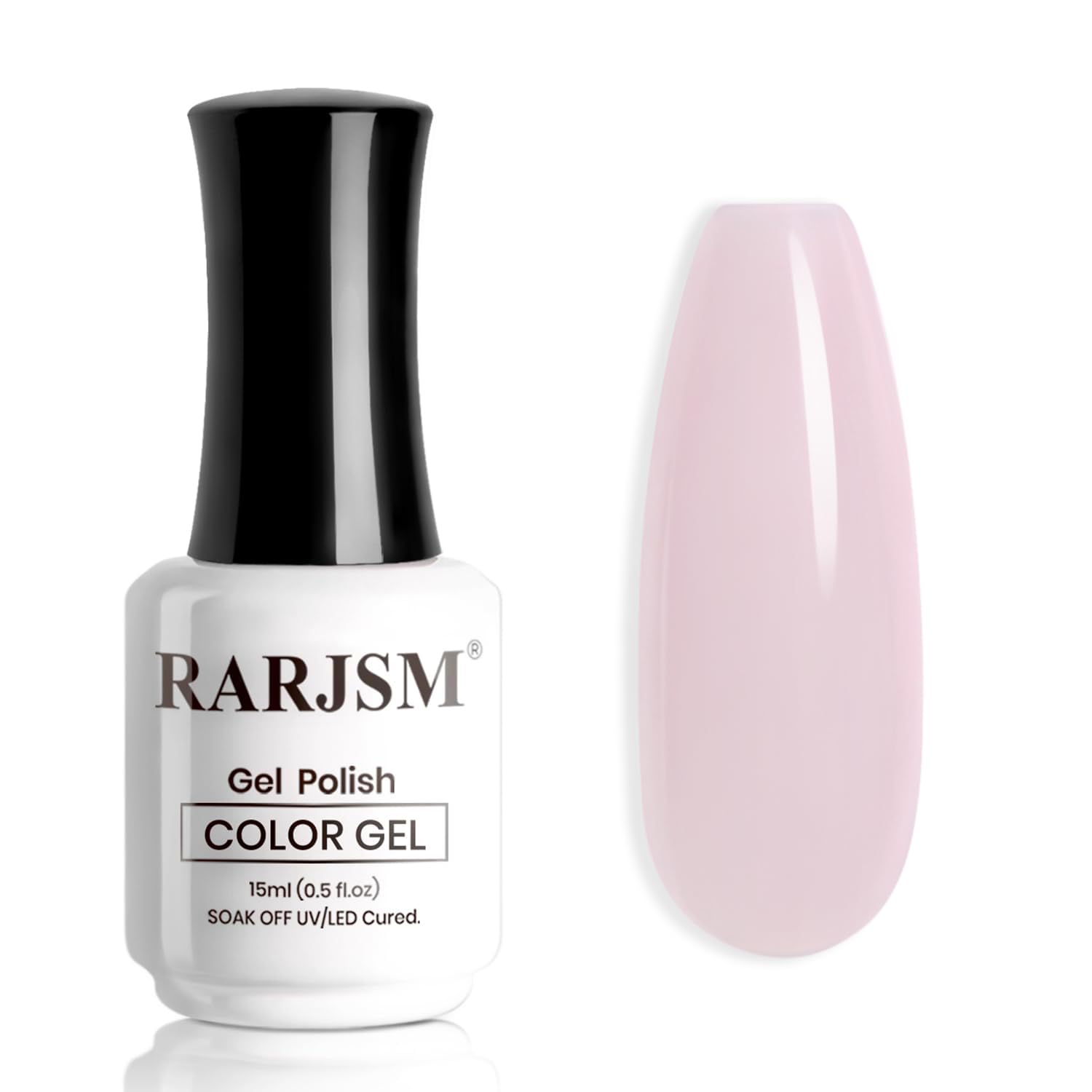 RARJSM Nude Gel Polish Sheer Rose Pink Gel Nail Polish Clear Pink French Manicure Nude Pink Jelly Nail GelPolish Varnish Curing Requires 1pcs 15ml LED UV Gel Soak Off for Home Salon Nail Art DIY : Beauty & Personal Care