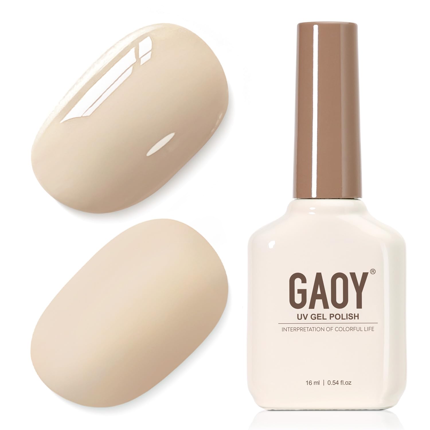 GAOY Sheer Light Pink Gel Nail Polish. 16ml Jelly Milky White Peach Translucent Color 1352 UV Light Cure Gel Polish for Nail Art DIY Manicure and Pedicure at Home : Beauty & Personal Care