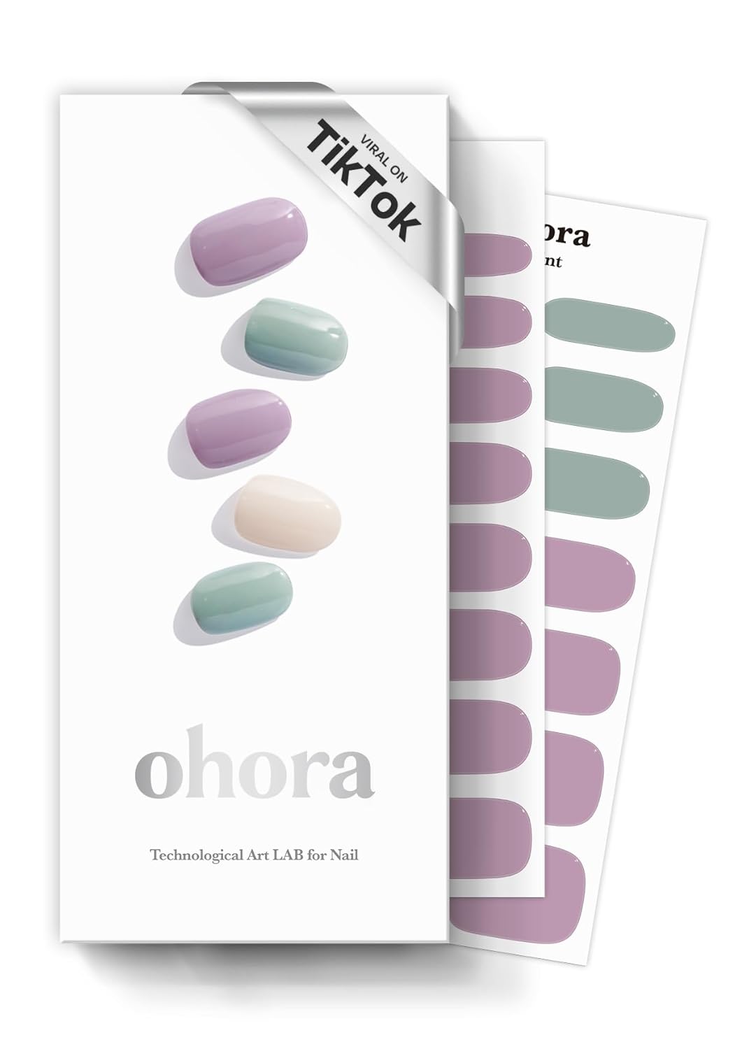 ohora Semi Cured Gel Nail Strips (N Cream Light) - Nude. Solid. Works with Any UV/LED Lamps. Salon-Quality. Long Lasting. Easy to Apply & Remove - Includes 2 Prep Pads. Nail File & Wooden Stick : Beauty & Personal Care