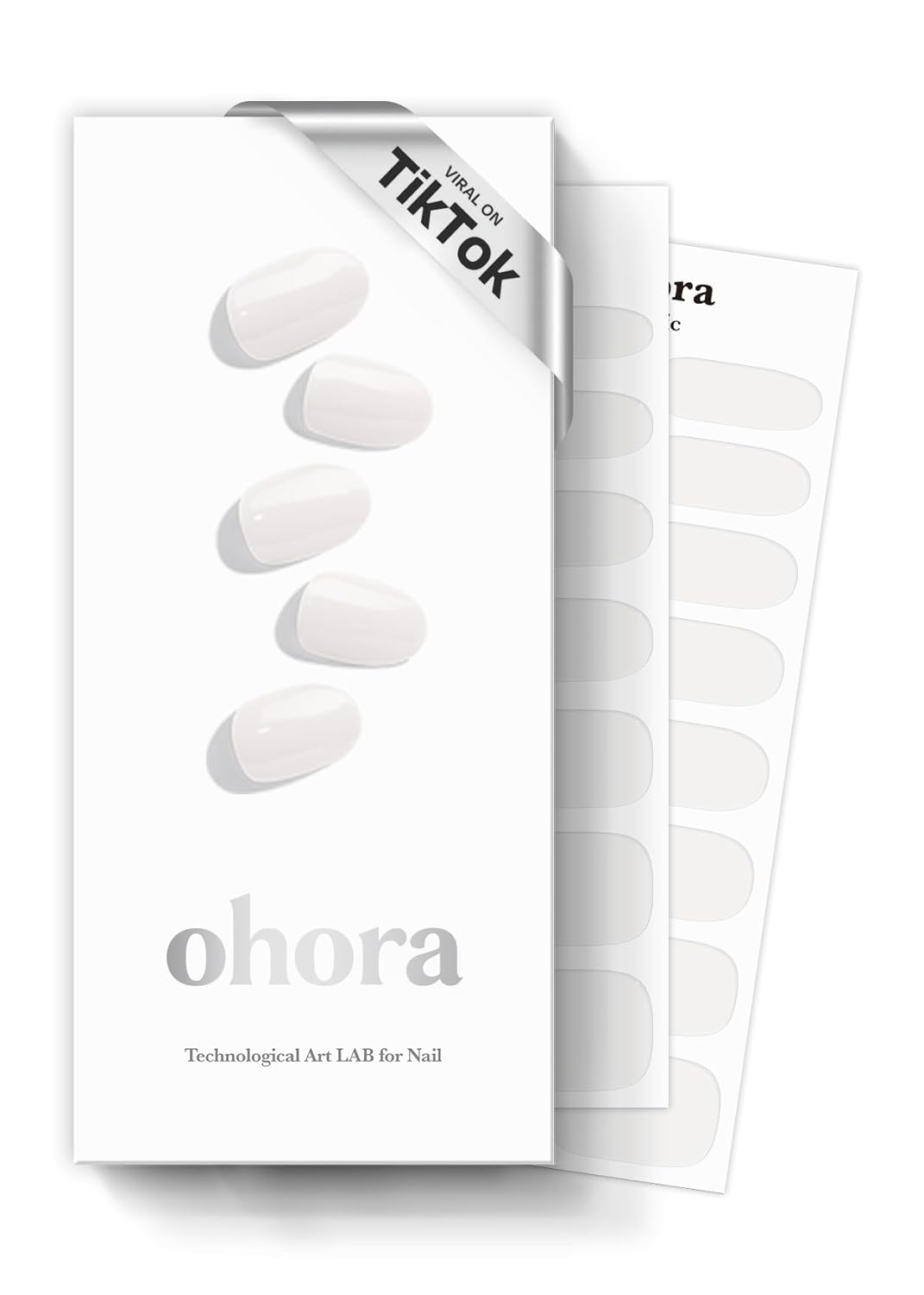 ohora Semi Cured Gel Nail Strips (N Cream Light) - Nude. Solid. Works with Any UV/LED Lamps. Salon-Quality. Long Lasting. Easy to Apply & Remove - Includes 2 Prep Pads. Nail File & Wooden Stick : Beauty & Personal Care