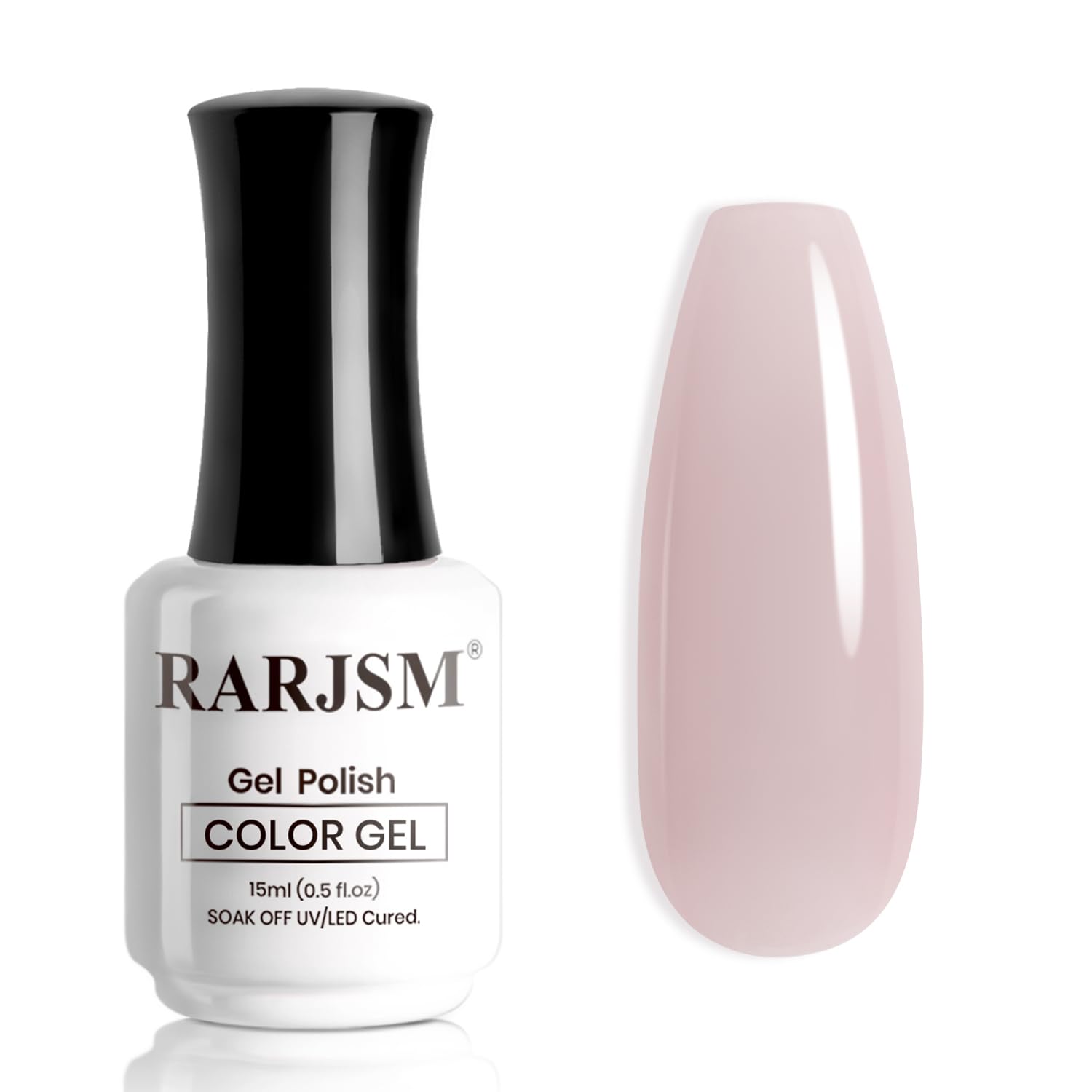 RARJSM Nude Gel Polish Sheer Rose Pink Gel Nail Polish Clear Pink French Manicure Nude Pink Jelly Nail GelPolish Varnish Curing Requires 1pcs 15ml LED UV Gel Soak Off for Home Salon Nail Art DIY : Beauty & Personal Care