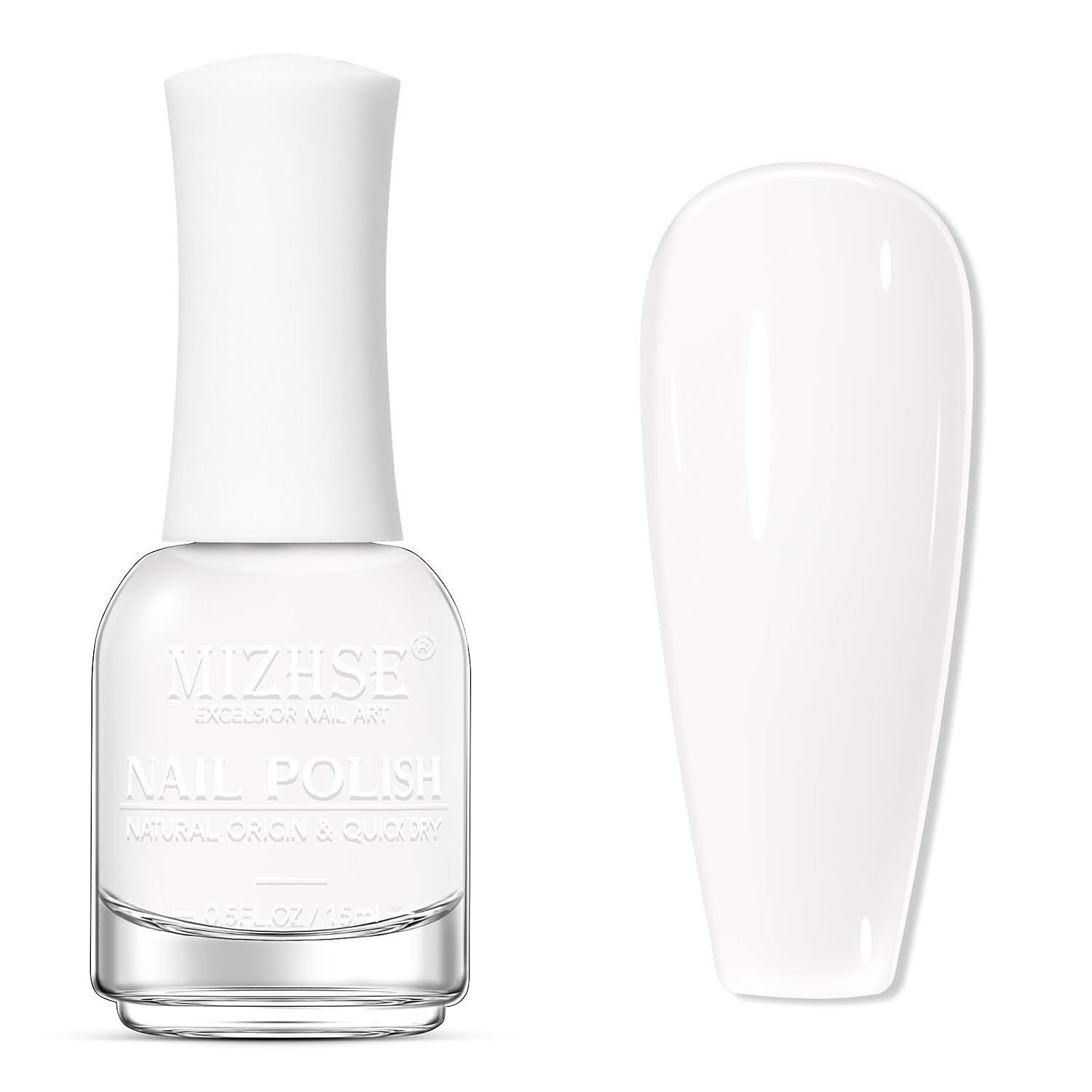 MIZHSE Quick Dry Nail Polish. Hot Pink Nail Polish Non Gel Air Drying Fast. 15ml Glossy Finish Regular Rose Red Nail Lacquer Full Coverage Nail Art Manicure DIY Home : Beauty & Personal Care