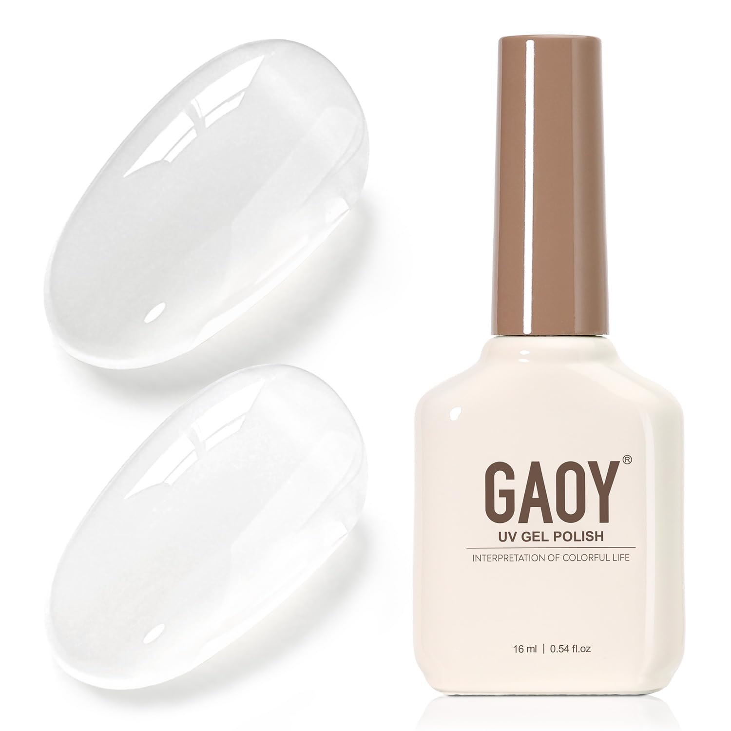 GAOY Sheer Light Pink Gel Nail Polish. 16ml Jelly Milky White Peach Translucent Color 1352 UV Light Cure Gel Polish for Nail Art DIY Manicure and Pedicure at Home : Beauty & Personal Care