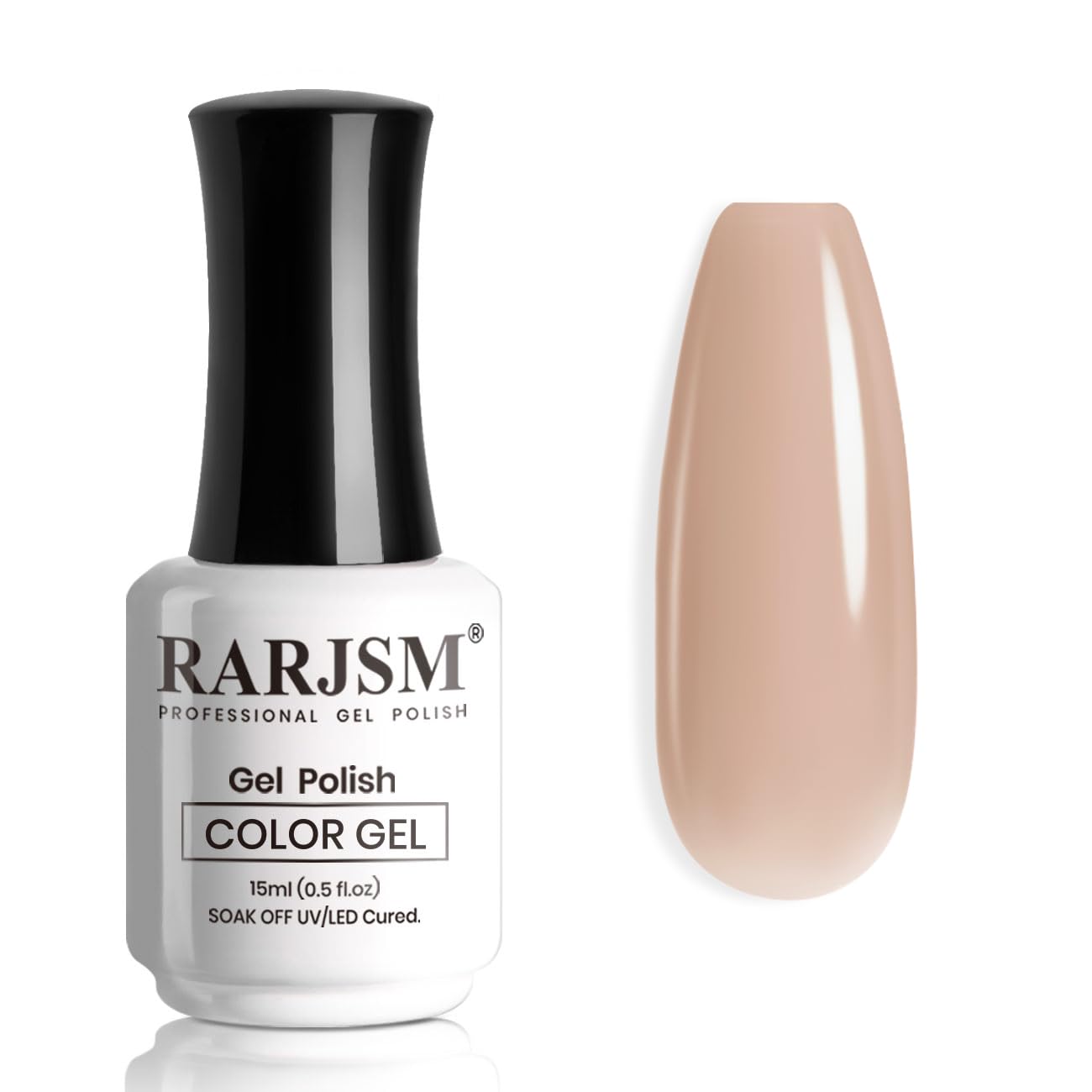 RARJSM Nude Gel Polish Sheer Rose Pink Gel Nail Polish Clear Pink French Manicure Nude Pink Jelly Nail GelPolish Varnish Curing Requires 1pcs 15ml LED UV Gel Soak Off for Home Salon Nail Art DIY : Beauty & Personal Care