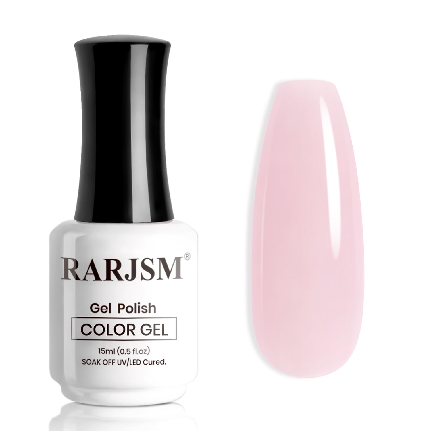 RARJSM Nude Gel Polish Sheer Rose Pink Gel Nail Polish Clear Pink French Manicure Nude Pink Jelly Nail GelPolish Varnish Curing Requires 1pcs 15ml LED UV Gel Soak Off for Home Salon Nail Art DIY : Beauty & Personal Care