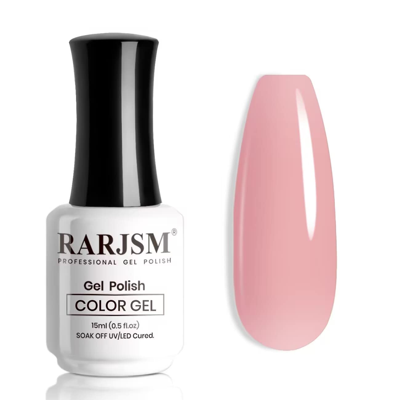 RARJSM Nude Gel Polish Sheer Rose Pink Gel Nail Polish Clear Pink French Manicure Nude Pink Jelly Nail GelPolish Varnish Curing Requires 1pcs 15ml LED UV Gel Soak Off for Home Salon Nail Art DIY : Beauty & Personal Care