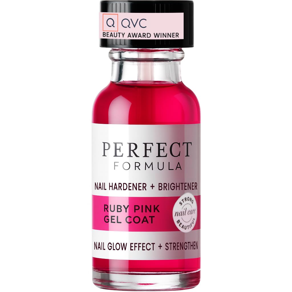 Perfect Formula Ruby Pink Gel Coat - Nail Strengthener. Keratin Nail Treatment. Gemstone Pink Gel Nail Polish - Nail Strengthener for Damaged Nails - Made In The USA .60 fl oz. : Beauty & Personal Care