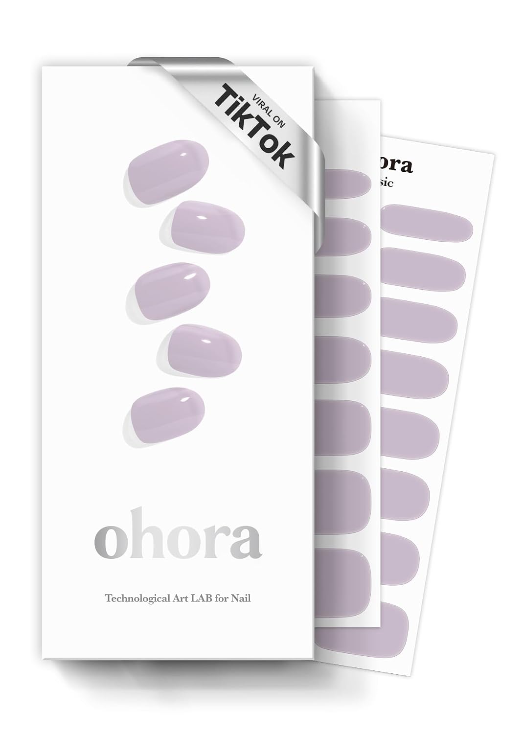 ohora Semi Cured Gel Nail Strips (N Dancing Flower) - White Works with Any UV/LED Lamps. Salon-Quality. Long Lasting. Easy to Apply & Remove - Includes 2 Prep Pads. Nail File & Wooden Stick : Beauty & Personal Care