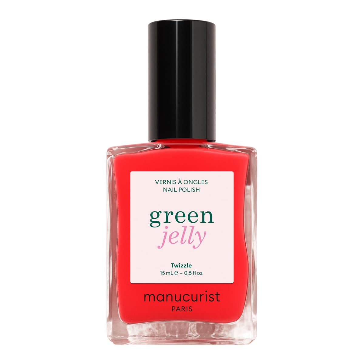 Manucurist - Pink Sorbet Green™ Jelly Nail Polish - Pink Sheer Nail Polish. Glossy Effect - 82.5% Natural Origin Ingredients - Vegan & Made in France - 0.5 fl oz : Beauty & Personal Care