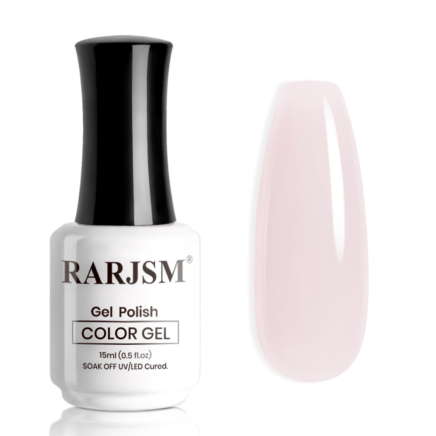 RARJSM Nude Gel Polish Sheer Rose Pink Gel Nail Polish Clear Pink French Manicure Nude Pink Jelly Nail GelPolish Varnish Curing Requires 1pcs 15ml LED UV Gel Soak Off for Home Salon Nail Art DIY : Beauty & Personal Care