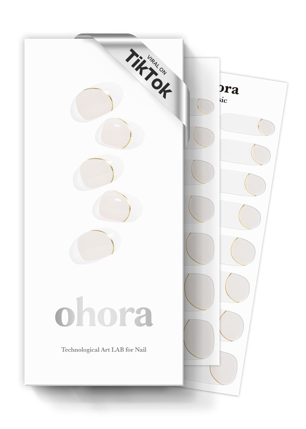 ohora Semi Cured Gel Nail Strips (N Essential French) - White. French. Works with Any UV/LED Lamps. Salon-Quality. Long Lasting. Easy to Apply & Remove - Includes 2 Prep Pads. Nail File & Wooden Stick : Beauty & Personal Care