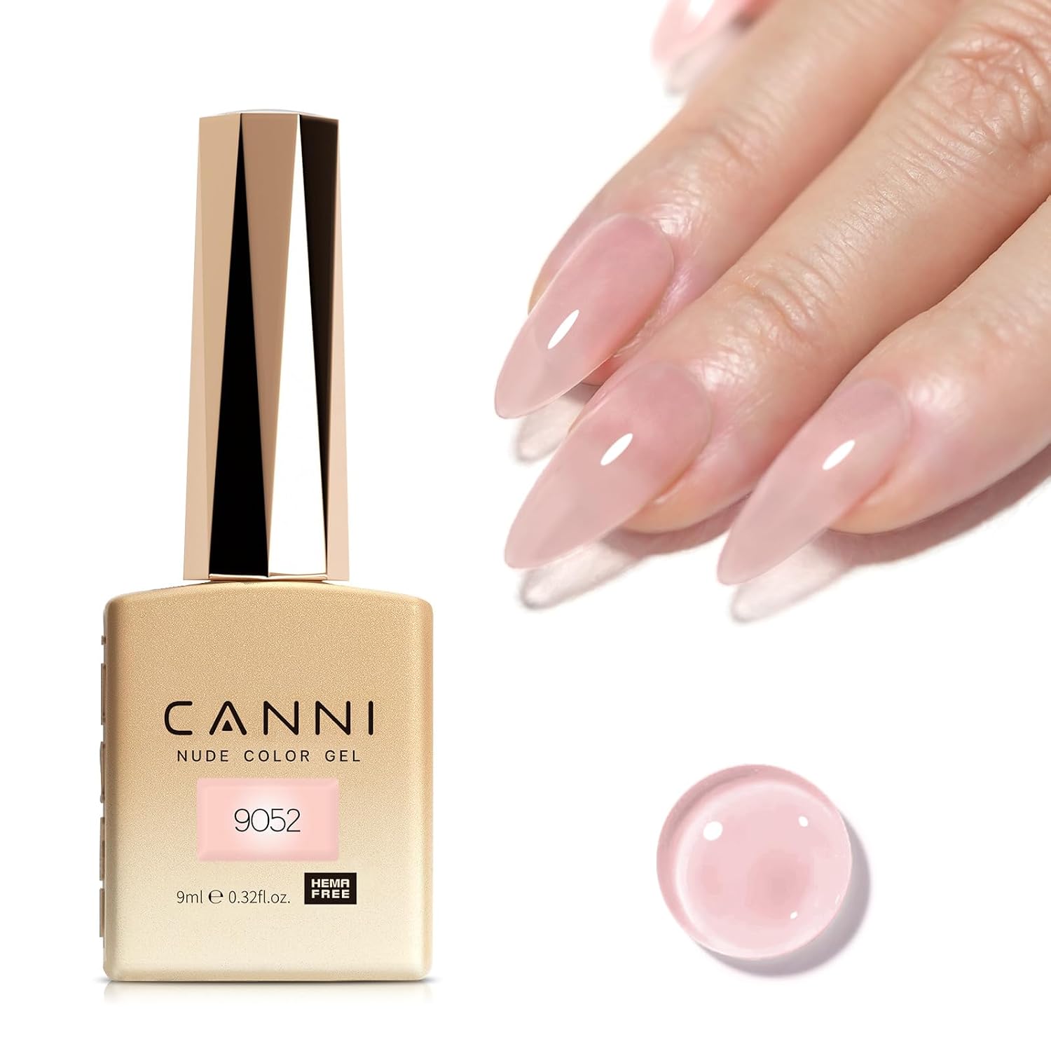 CANNI Light Pink Gel Nail Polish. 1Pcs Baby Pink Gel Polish Soft Pale Color High Gloss Soak Off U V Nail Manicure Salon DIY : Beauty & Personal Care