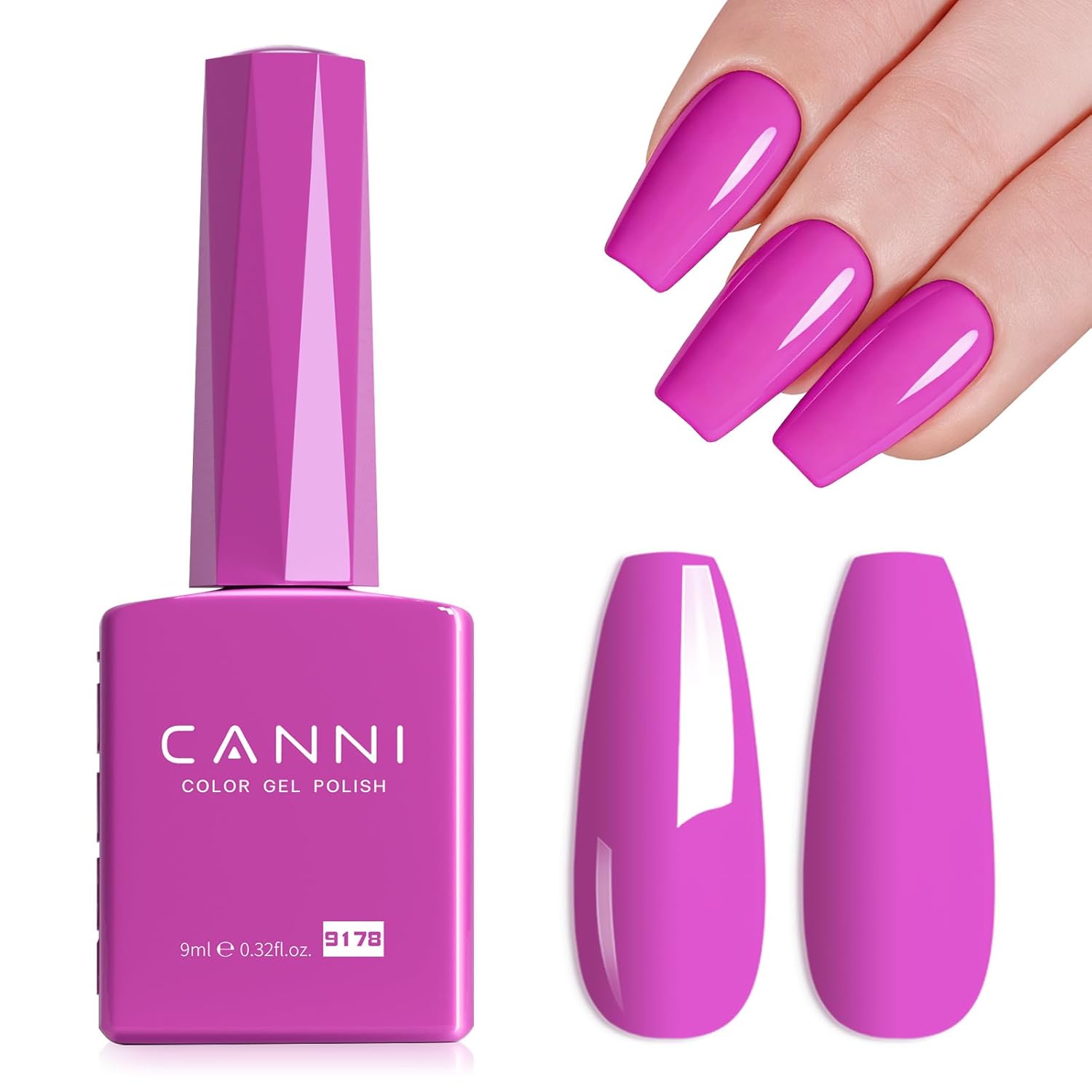 CANNI Light Pink Gel Nail Polish. 1Pcs Baby Pink Gel Polish Soft Pale Color High Gloss Soak Off U V Nail Manicure Salon DIY : Beauty & Personal Care